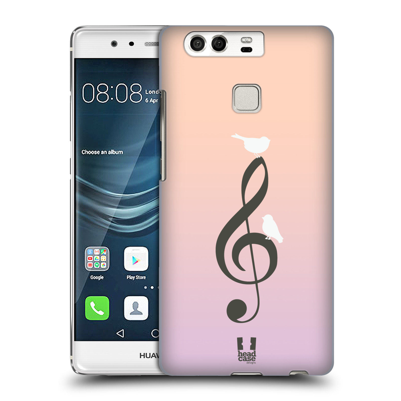 HEAD CASE plastový obal na mobil Huawei P9 / P9 DUAL SIM vzor Ptáček zpěváček noty nota