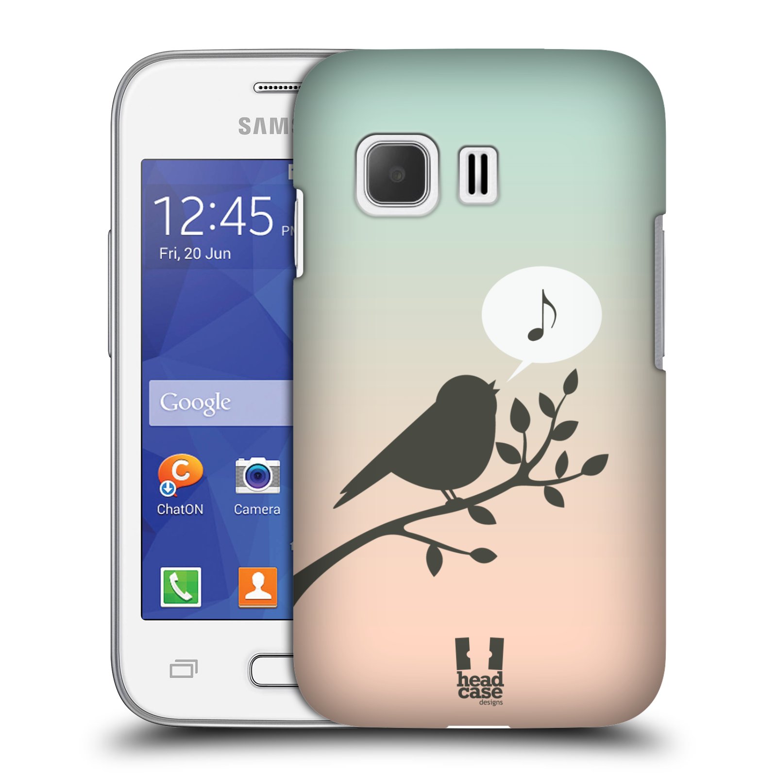 HEAD CASE plastový obal na mobil SAMSUNG Galaxy Young 2 (G130) vzor Ptáček zpěváček noty píseň