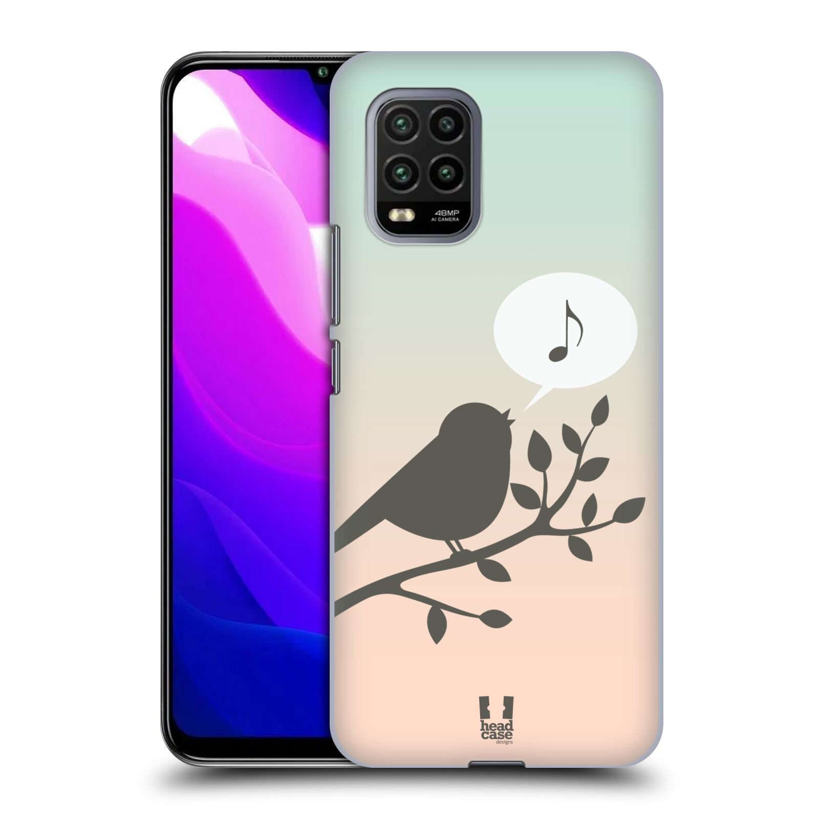 Zadní kryt, obal na mobil Xiaomi Mi 10 LITE vzor Ptáček zpěváček noty píseň