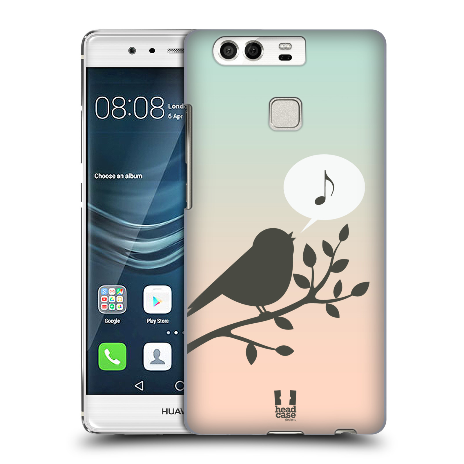 HEAD CASE plastový obal na mobil Huawei P9 / P9 DUAL SIM vzor Ptáček zpěváček noty píseň