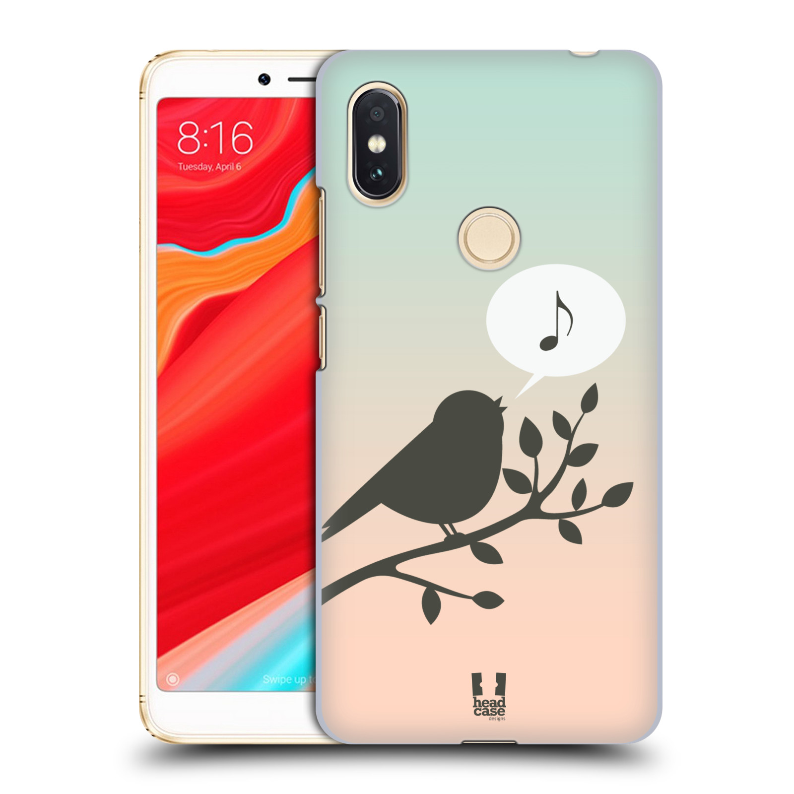HEAD CASE plastový obal na mobil Xiaomi Redmi S2 vzor Ptáček zpěváček noty píseň