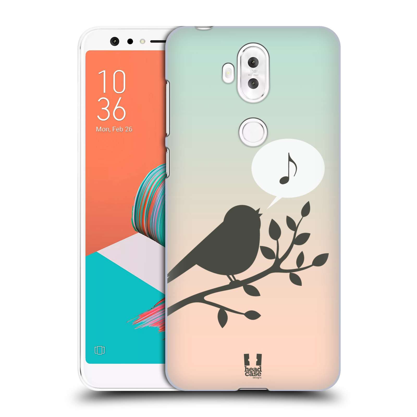 HEAD CASE plastový obal na mobil Asus Zenfone 5 LITE ZC600KL vzor Ptáček zpěváček noty píseň