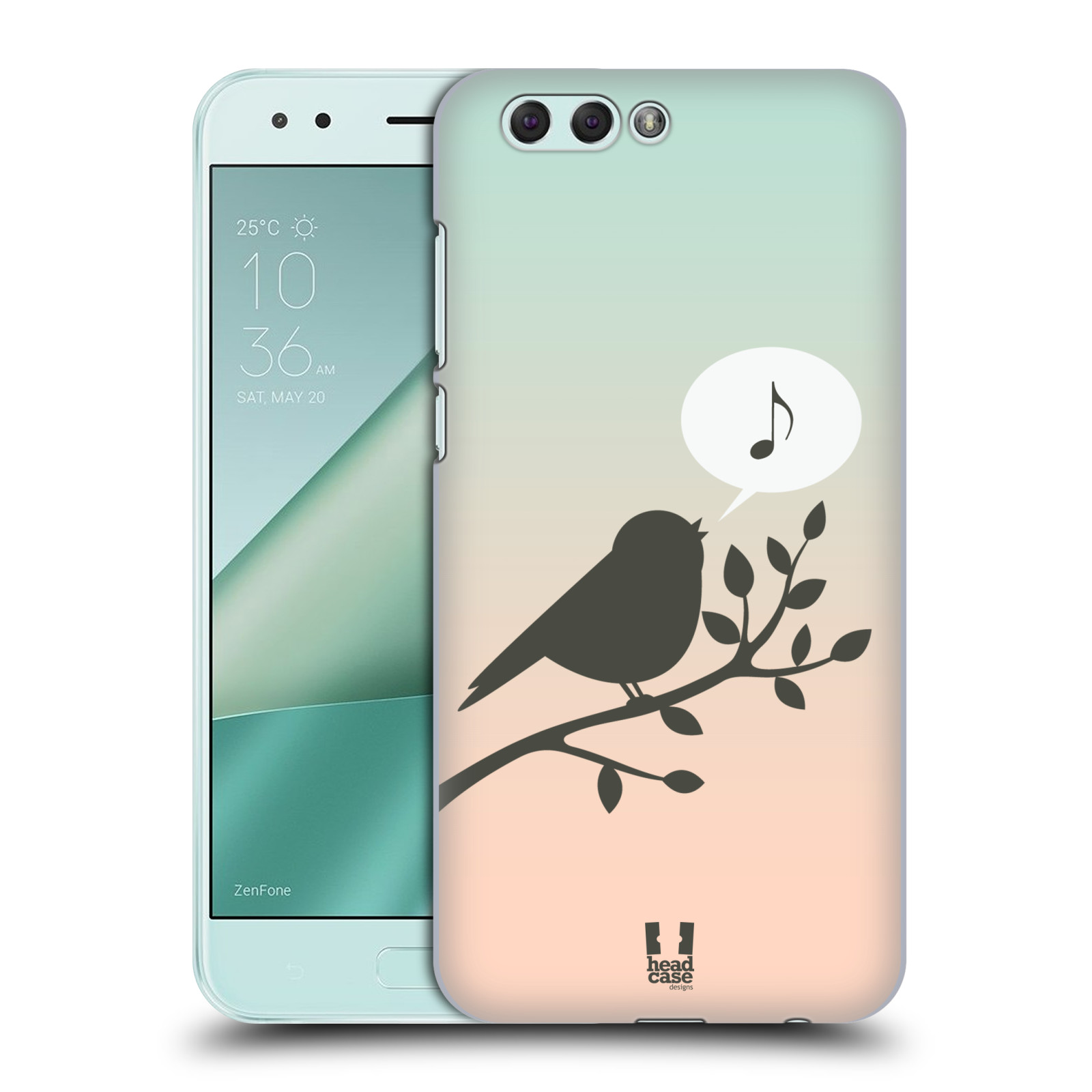 HEAD CASE plastový obal na mobil Asus Zenfone 4 ZE554KL vzor Ptáček zpěváček noty píseň
