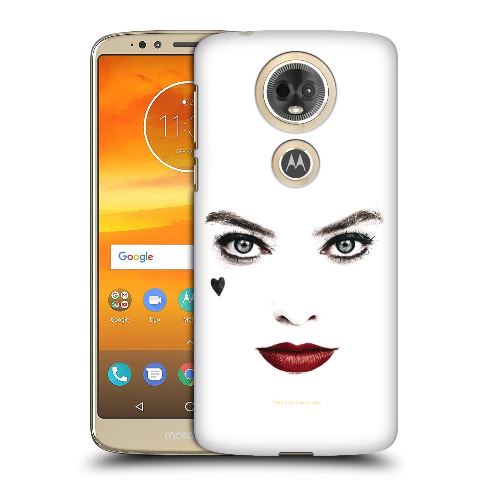 Pouzdro na mobil Motorola Moto E5 PLUS - HEAD CASE - DC komix Harely Quinn - tvář