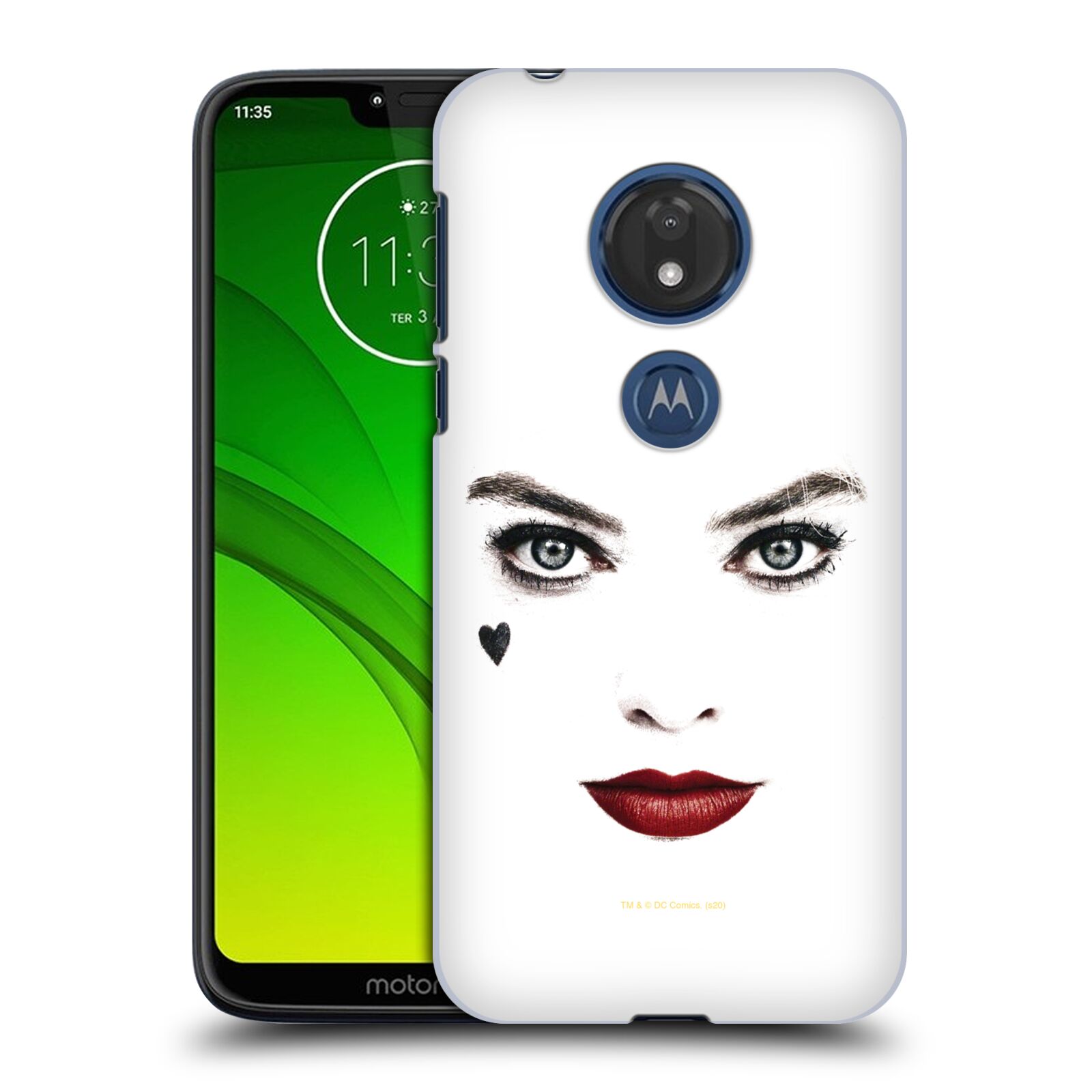 Pouzdro na mobil Motorola Moto G7 Play - HEAD CASE - DC komix Harely Quinn - tvář