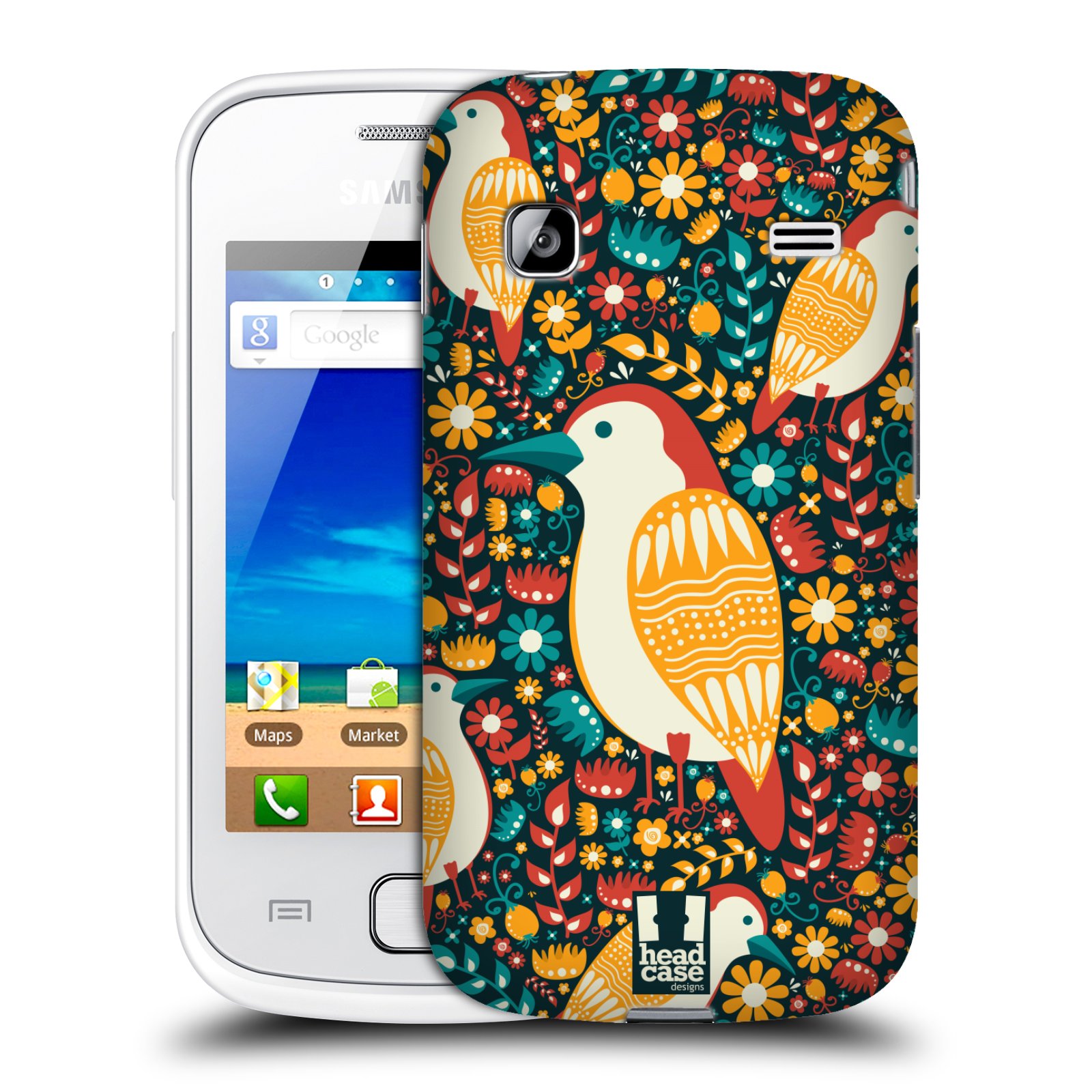 HEAD CASE plastový obal na mobil SAMSUNG GALAXY GIO (S5660) vzor kreslení ptáci datel