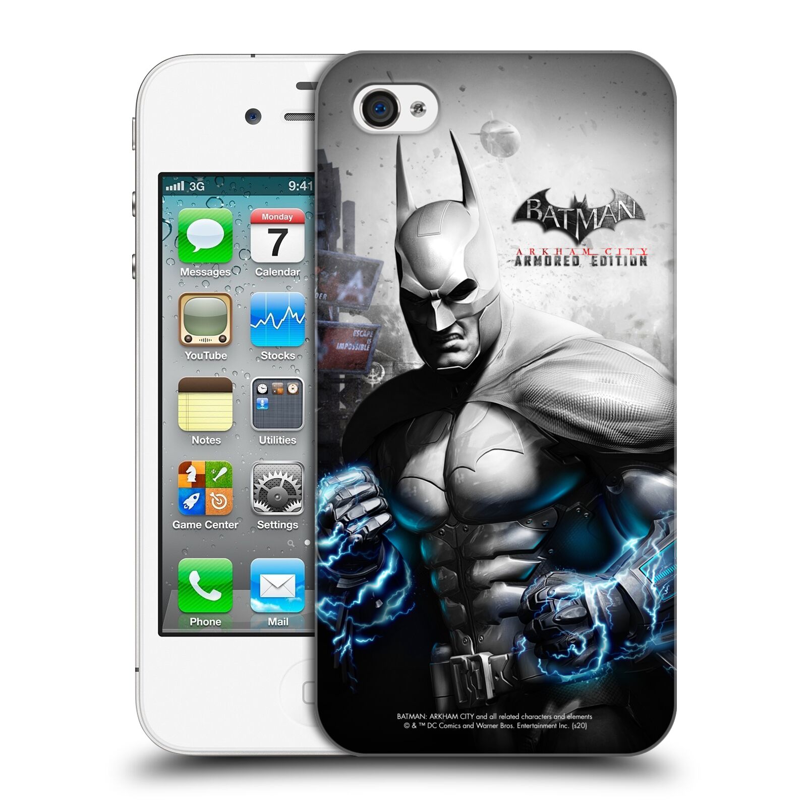 Zadní obal pro mobil Apple Iphone 4/4S - HEAD CASE - Batman Arkham City - brnění