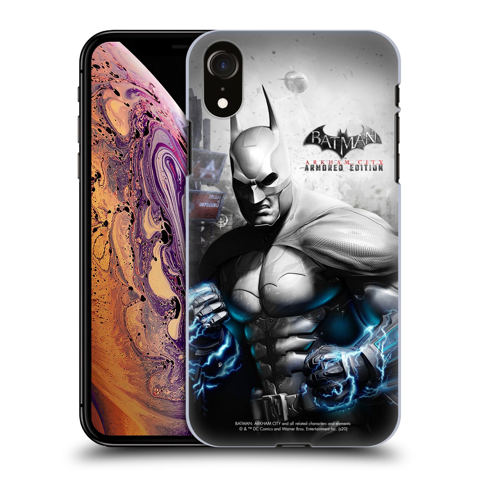 Zadní obal pro mobil Apple Iphone XR - HEAD CASE - Batman Arkham City - brnění