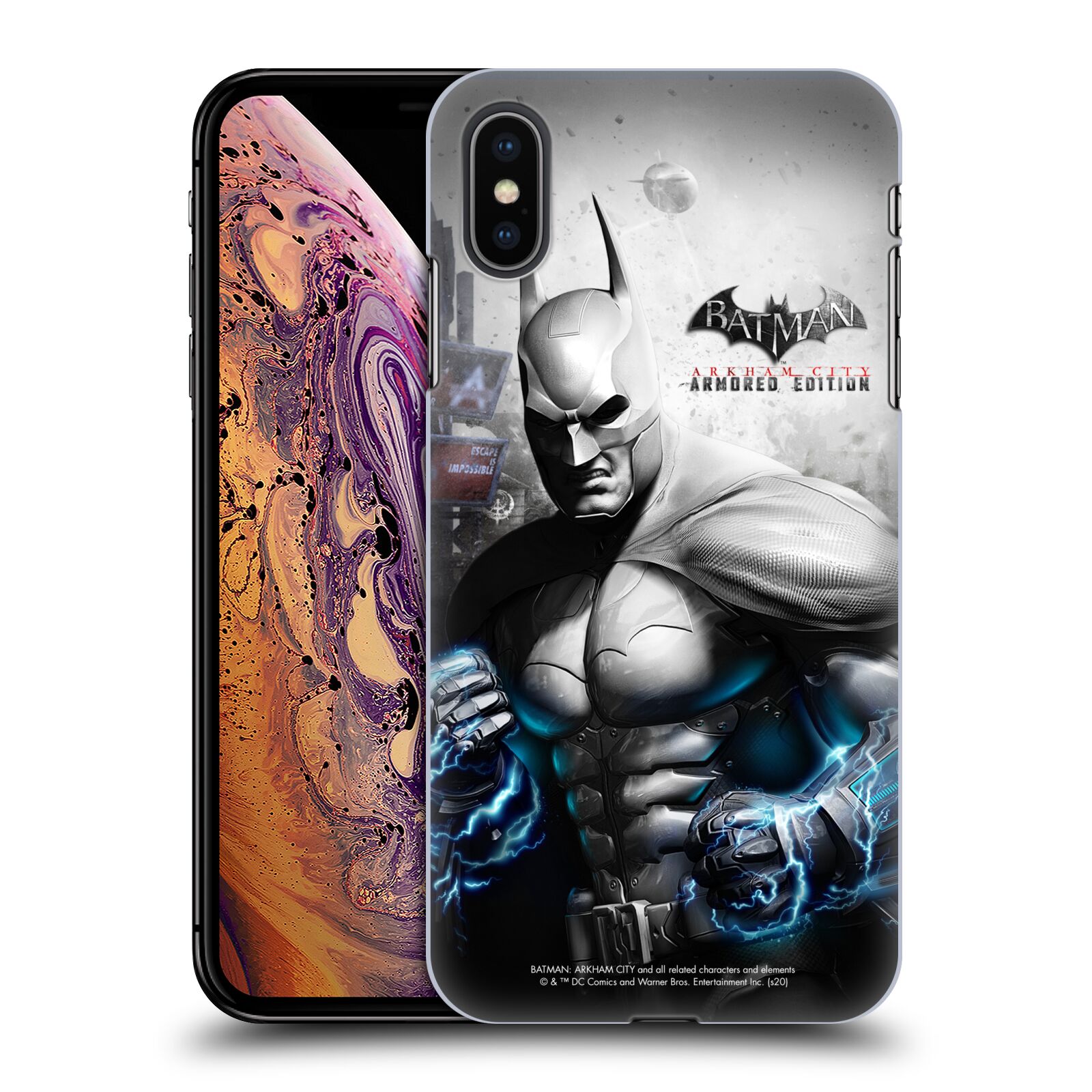 Zadní obal pro mobil Apple Iphone XS MAX - HEAD CASE - Batman Arkham City - brnění