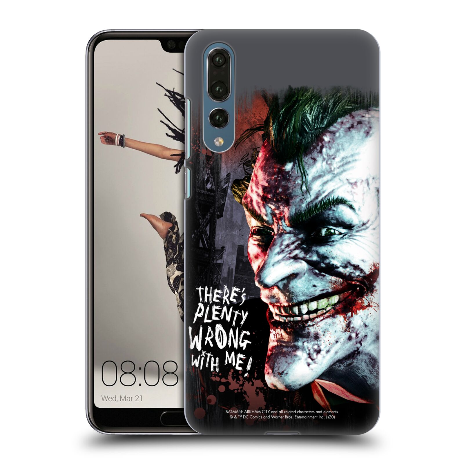 Zadní obal pro mobil Huawei P20 PRO - HEAD CASE - Batman Arkham City - Joker šílený úsměv