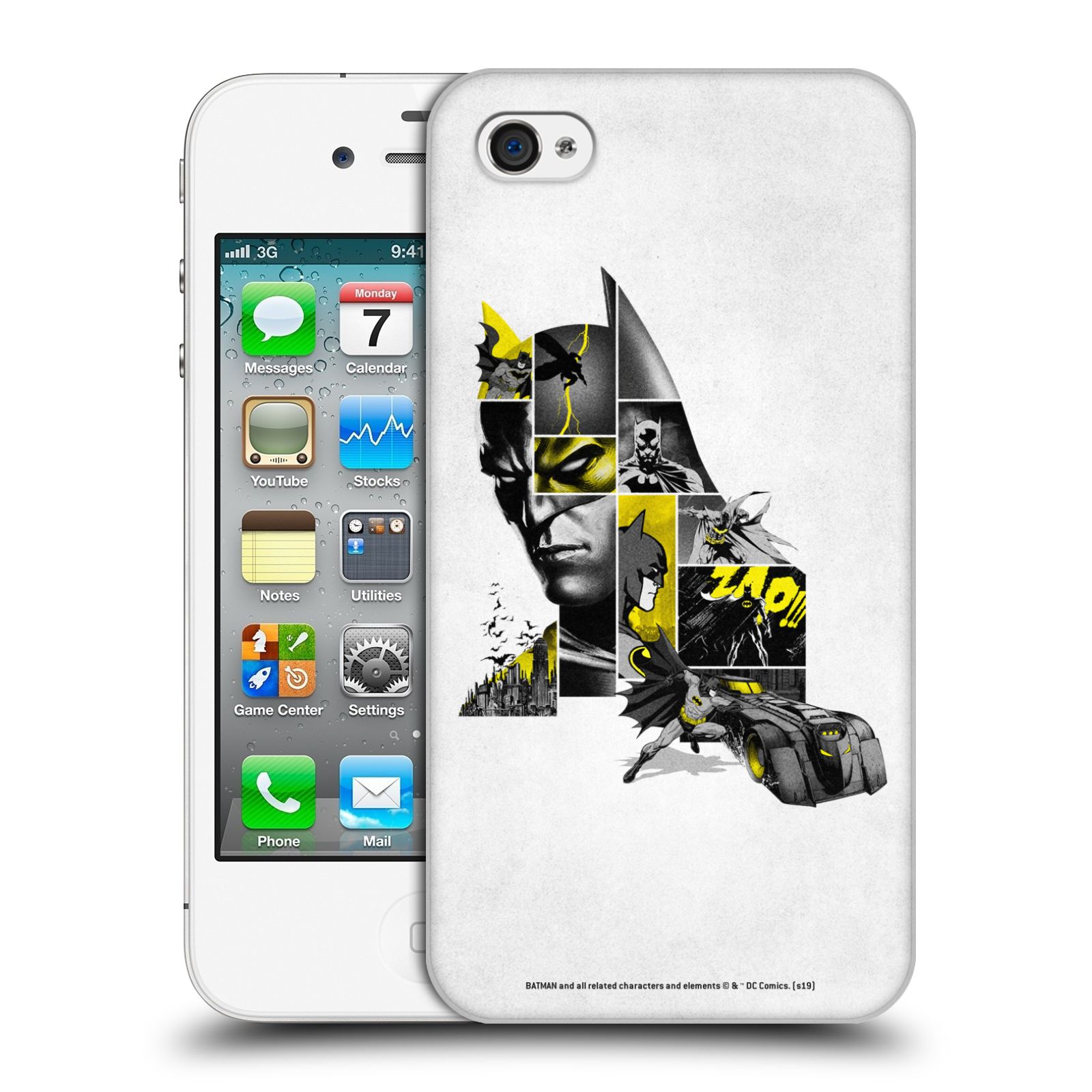 Zadní obal pro mobil Apple Iphone 4/4S - HEAD CASE - Batman DC Komix - Koláž