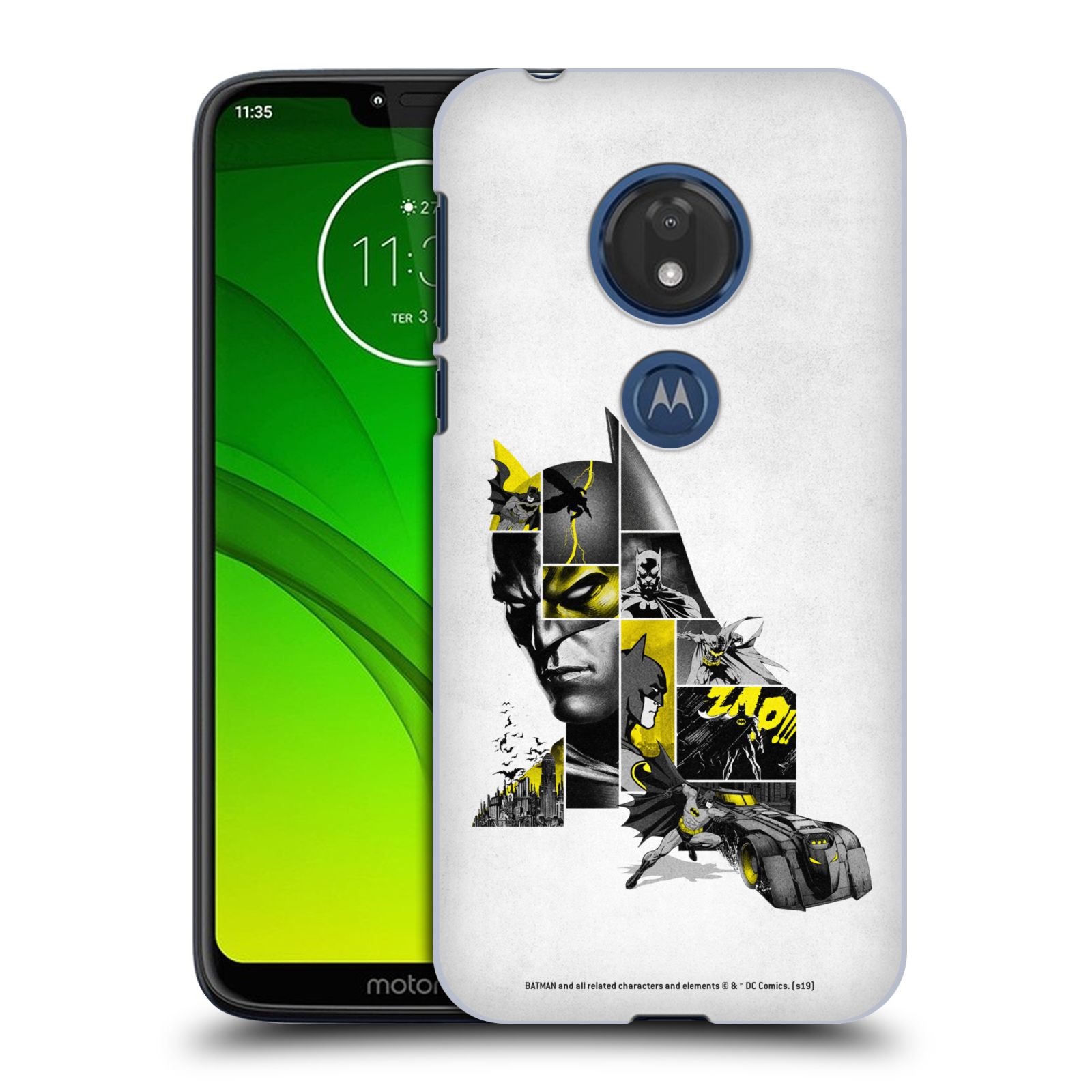 Pouzdro na mobil Motorola Moto G7 Play - HEAD CASE - DC komix Batman koláž