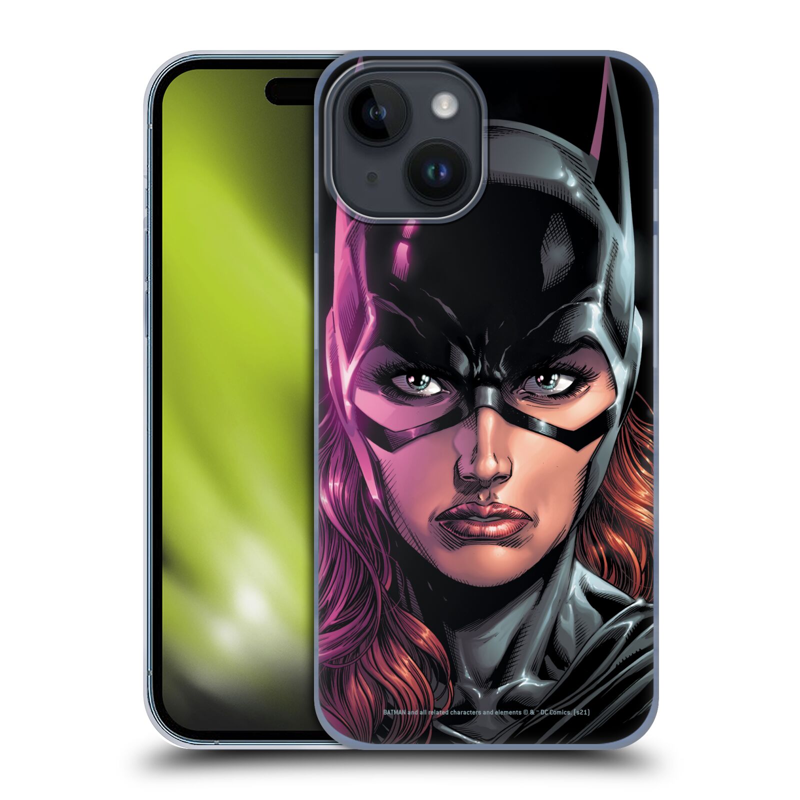 Plastový obal HEAD CASE na mobil Apple Iphone 15  - DC Komix - Batman tvář