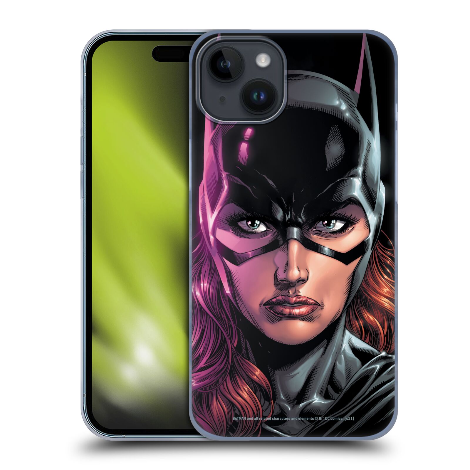 Plastový obal HEAD CASE na mobil Apple Iphone 15 PLUS  - DC Komix - Batman tvář