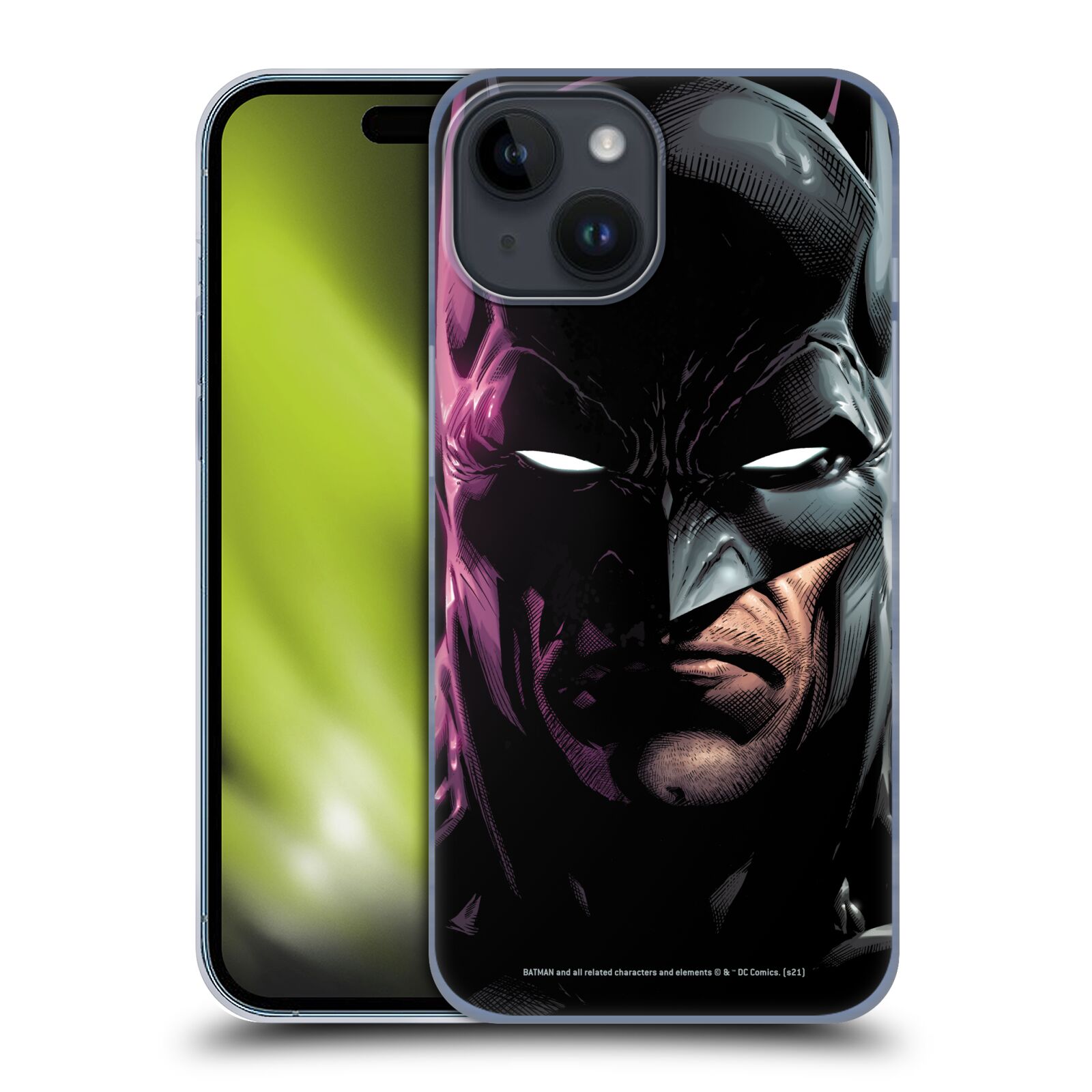Plastový obal HEAD CASE na mobil Apple Iphone 15  - DC Komix - Batman tvář