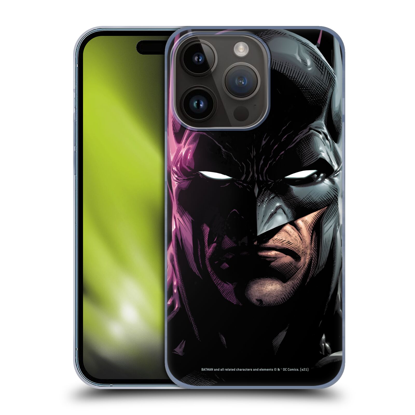 Plastový obal HEAD CASE na mobil Apple Iphone 15 Pro  - DC Komix - Batman tvář