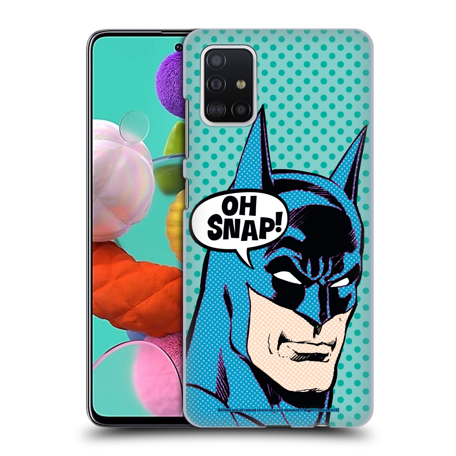 Pouzdro na mobil Samsung Galaxy A51 - HEAD CASE - DC komix Batman tvář Pop Art