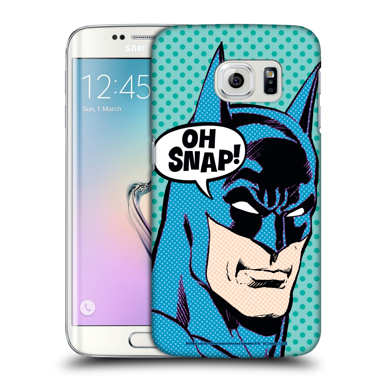 Pouzdro na mobil Samsung Galaxy S6 EDGE - HEAD CASE - DC komix Batman Pop Art tvář