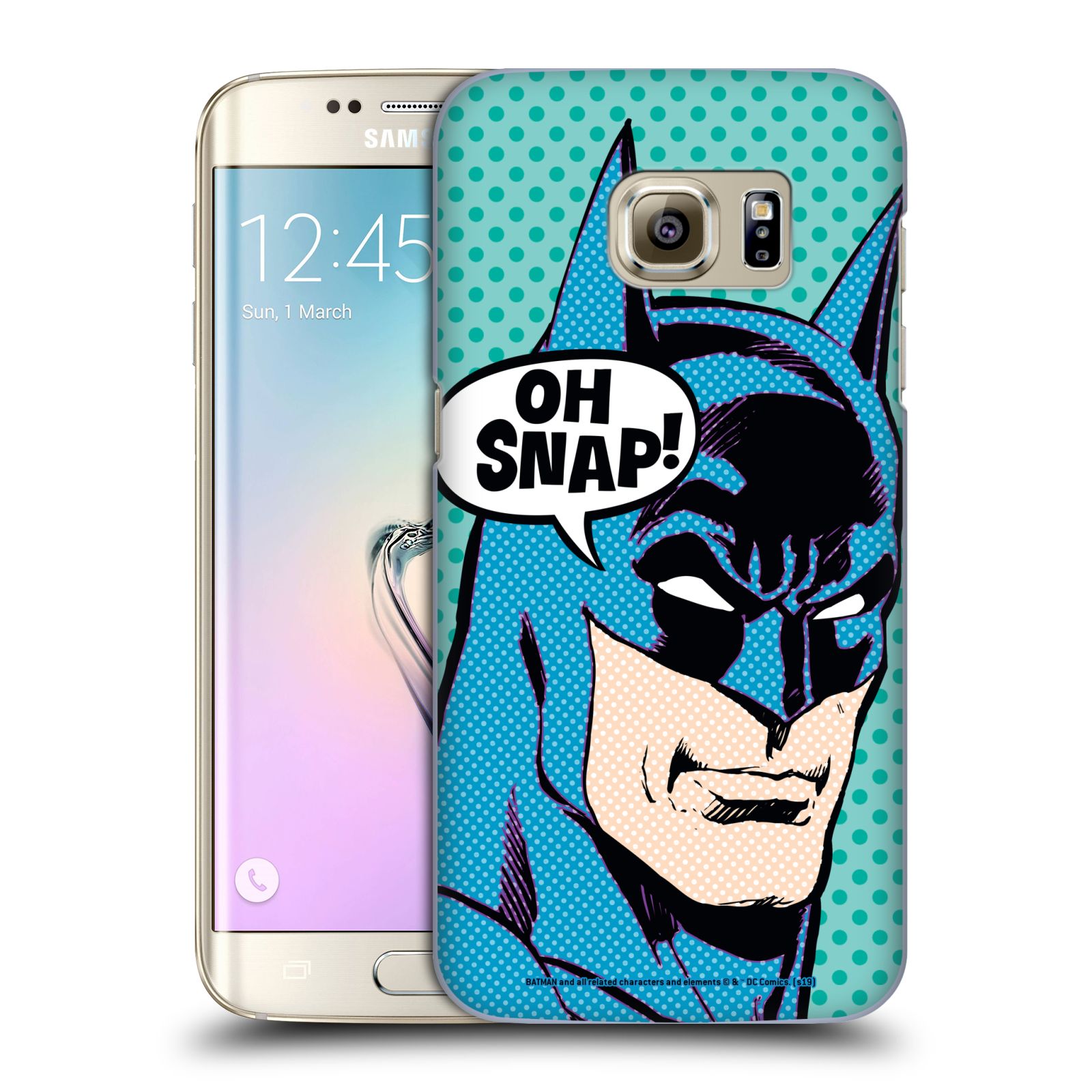 Pouzdro na mobil Samsung Galaxy S7 EDGE - HEAD CASE - DC komix Batman Pop Art tvář