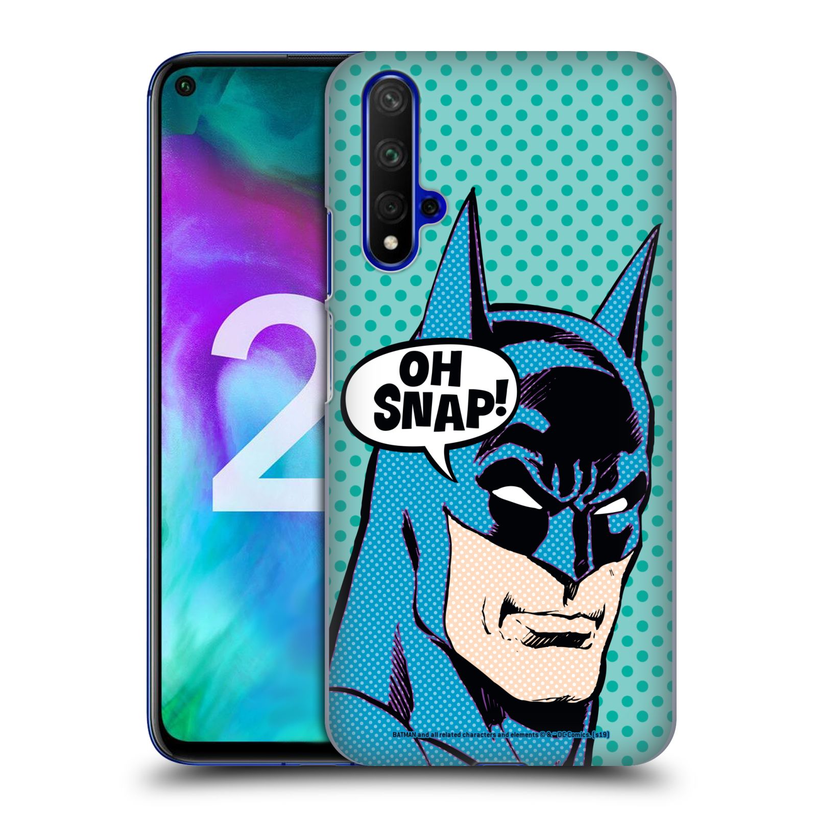 Pouzdro na mobil HONOR 20 - HEAD CASE - DC komix Batman Pop Art tvář