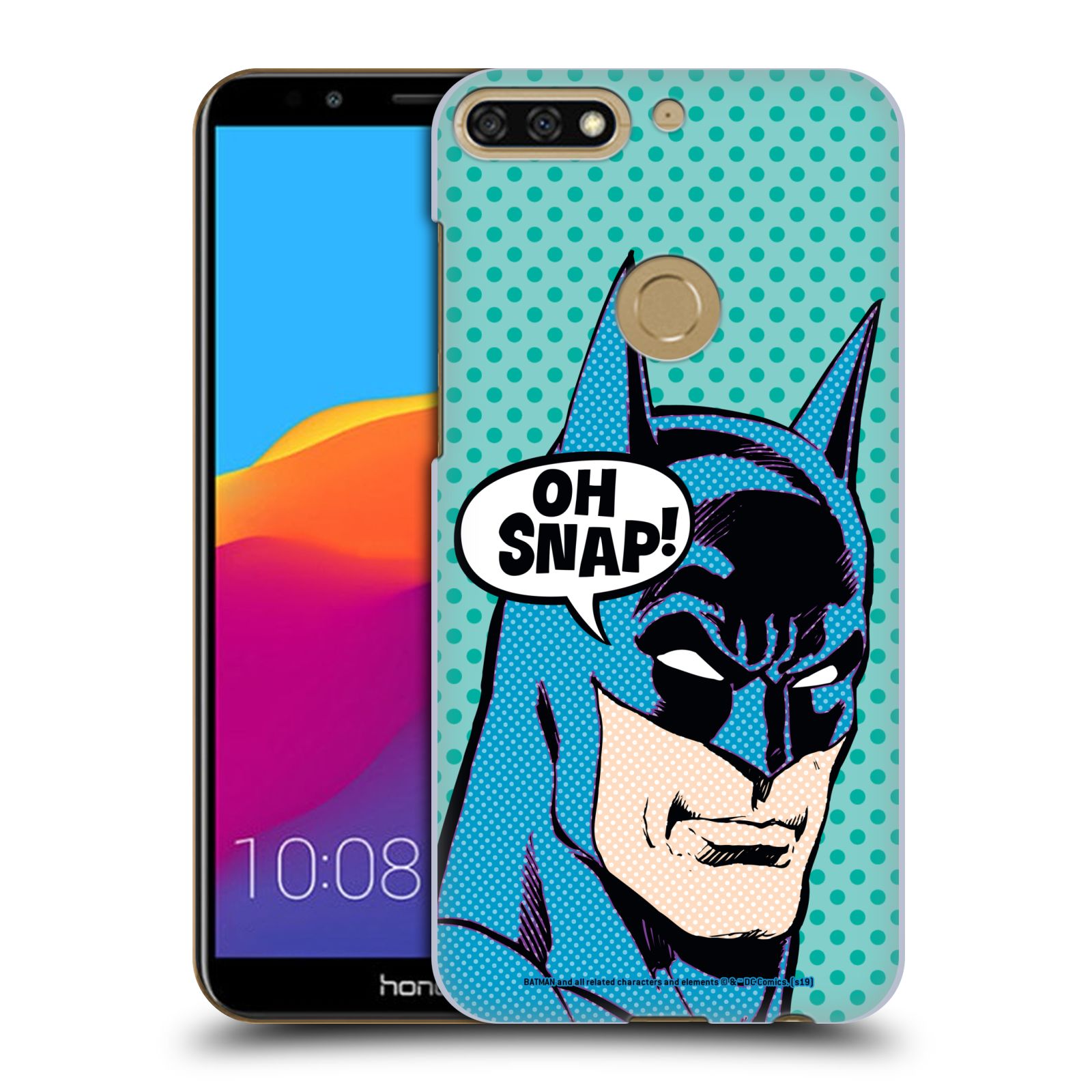 Pouzdro na mobil HONOR 7C - HEAD CASE - DC komix Batman Pop Art tvář