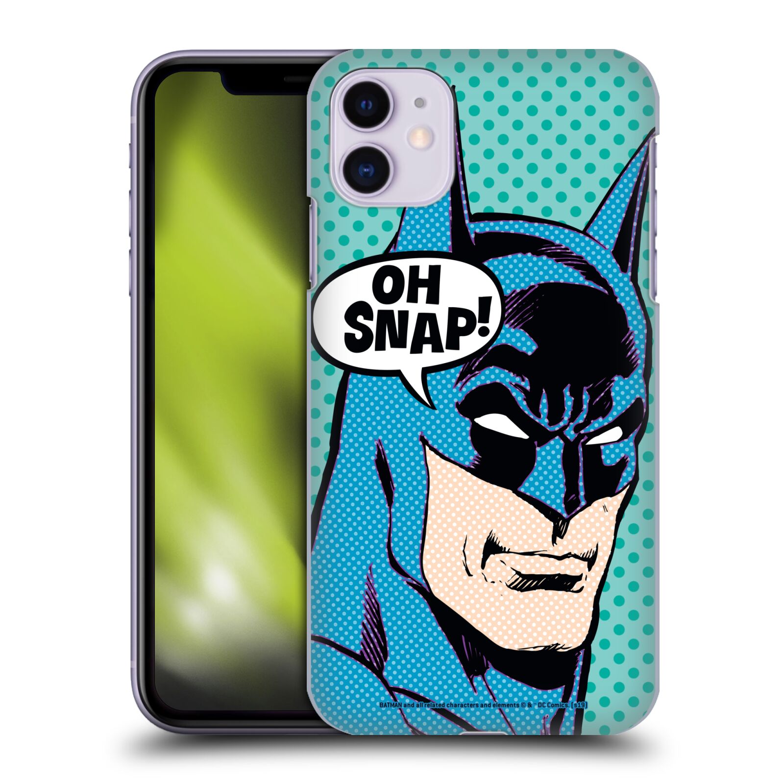 Pouzdro na mobil Apple Iphone 11 - HEAD CASE - DC komix Batman Pop Art tvář