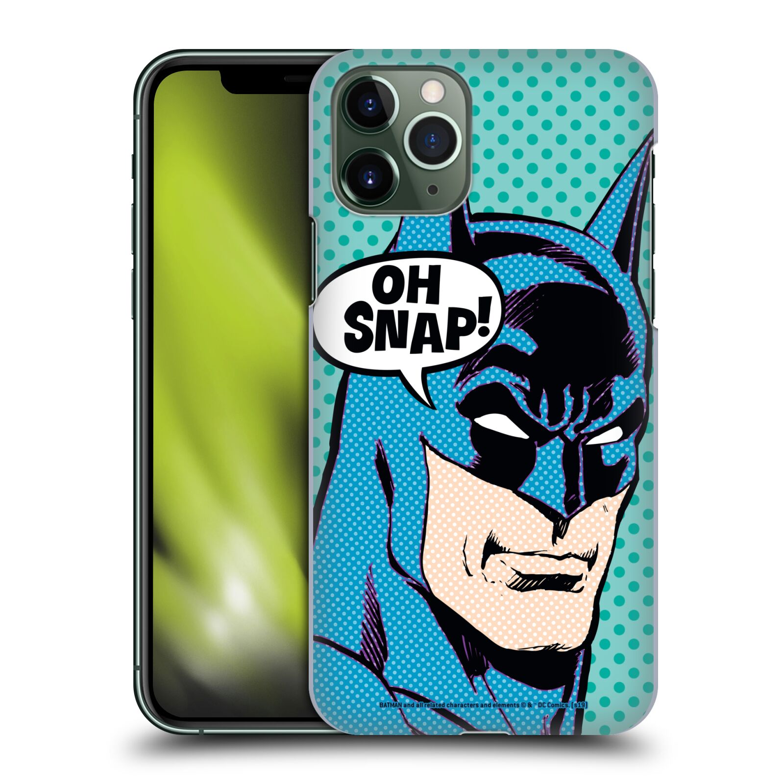 Pouzdro na mobil Apple Iphone 11 PRO - HEAD CASE - DC komix Batman Pop Art tvář