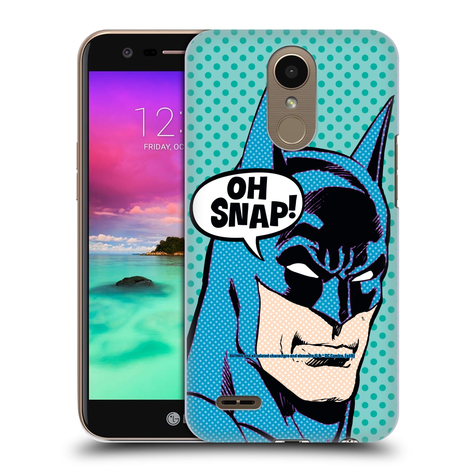 Pouzdro na mobil LG K10 2017 / K10 2017 DUAL SIM - HEAD CASE - DC komix Batman Pop Art tvář