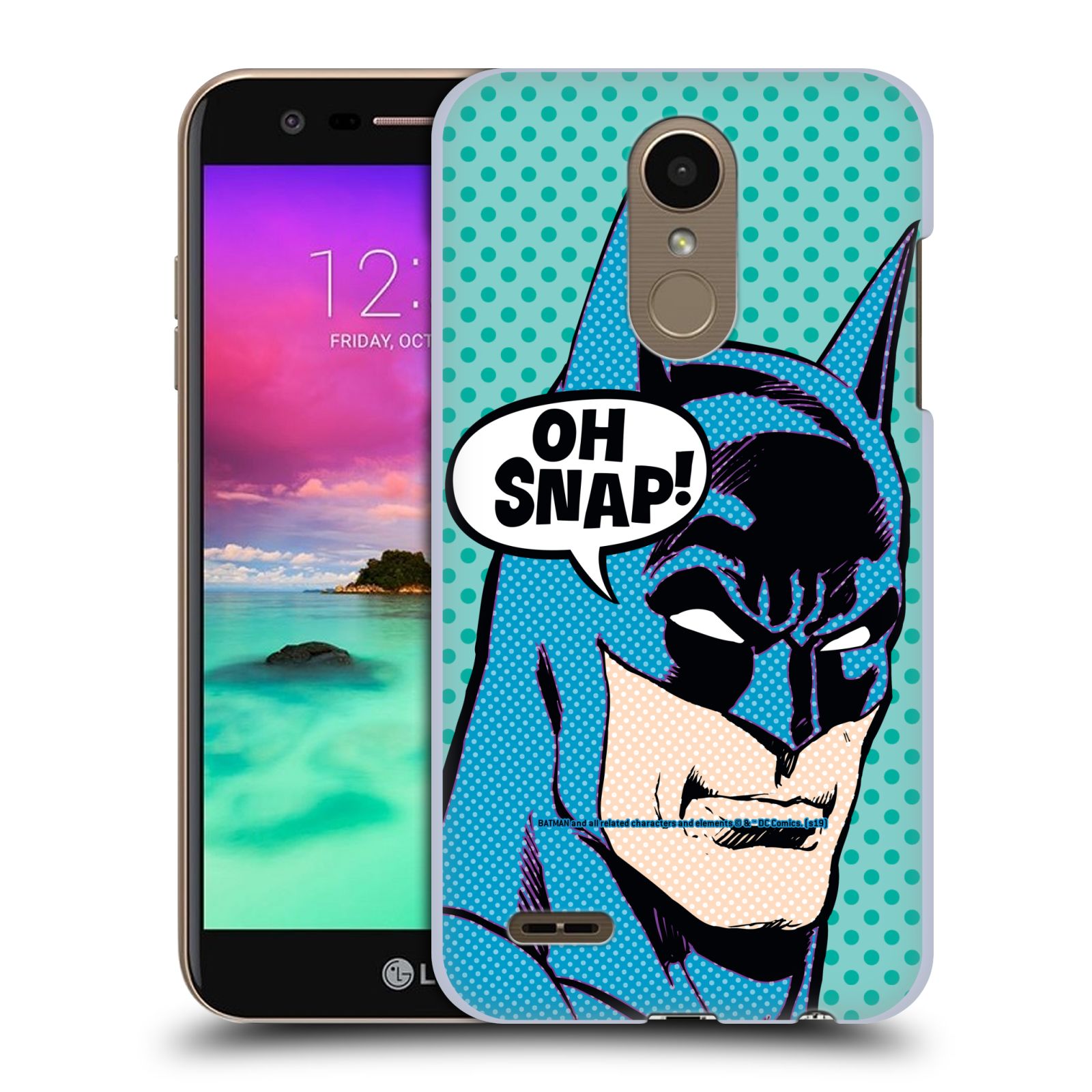 Pouzdro na mobil LG K10 2018 - HEAD CASE - DC komix Batman Pop Art tvář