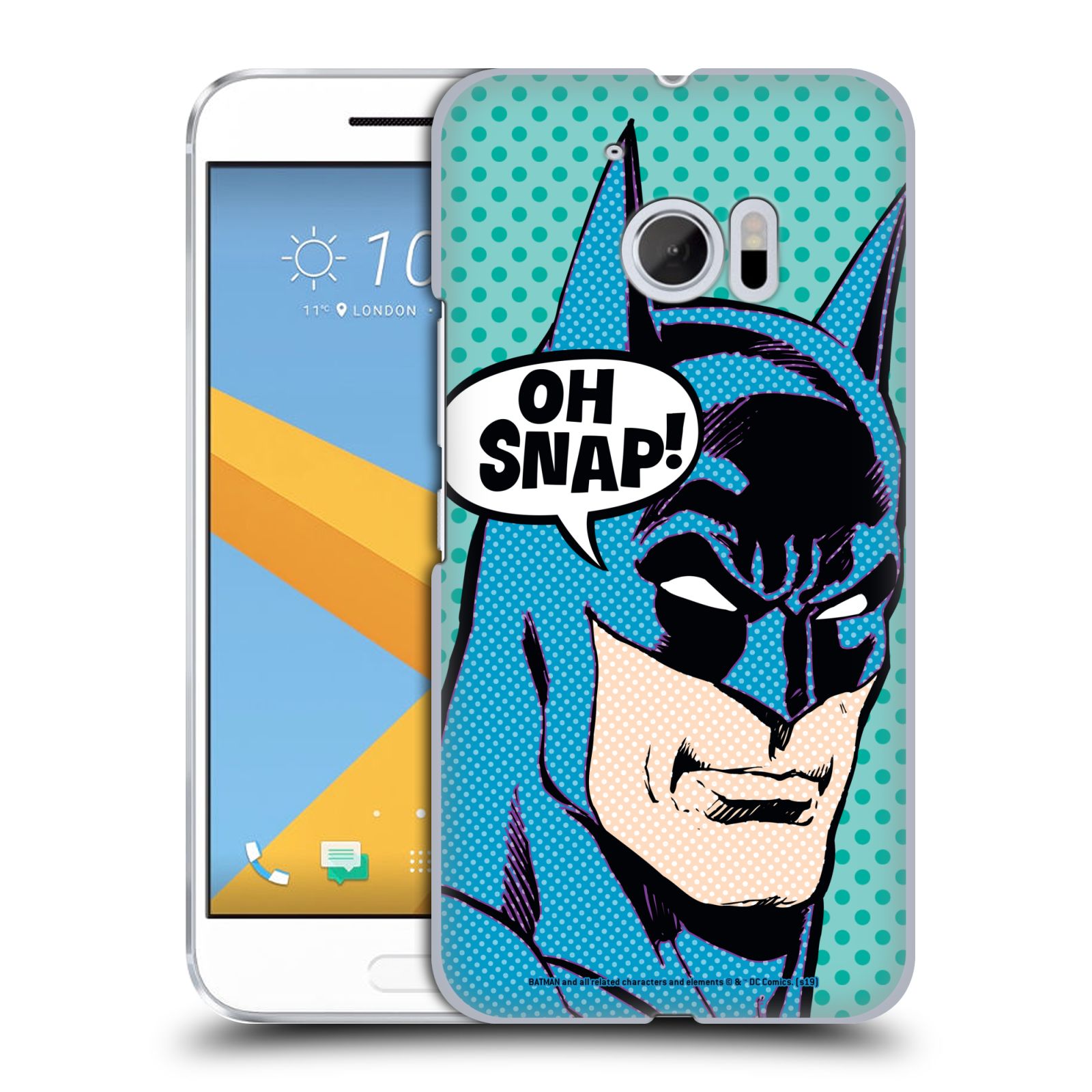 Pouzdro na mobil HTC 10 - HEAD CASE - DC komix Batman Pop Art tvář
