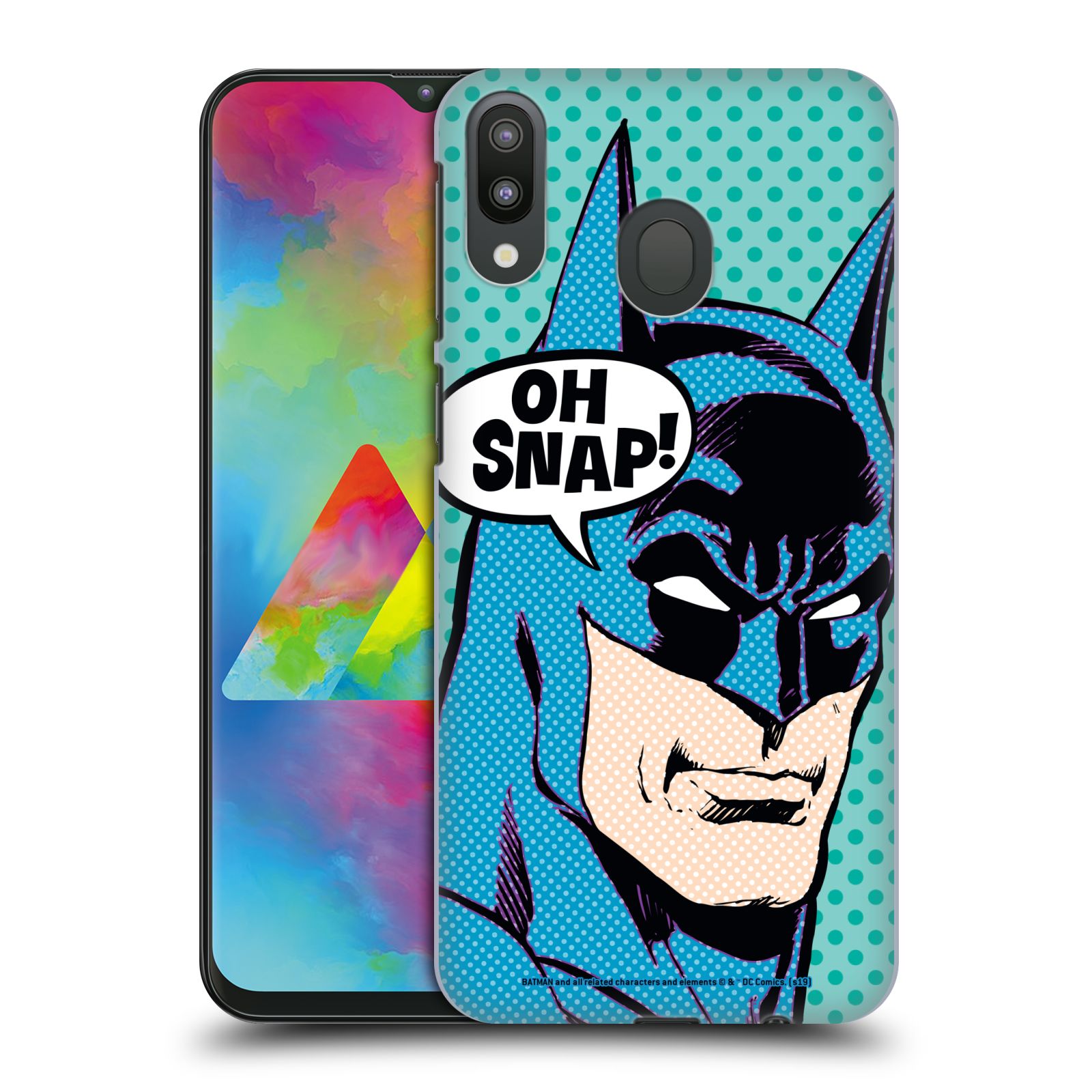 Pouzdro na mobil Samsung Galaxy M20 - HEAD CASE - DC komix Batman Pop Art tvář