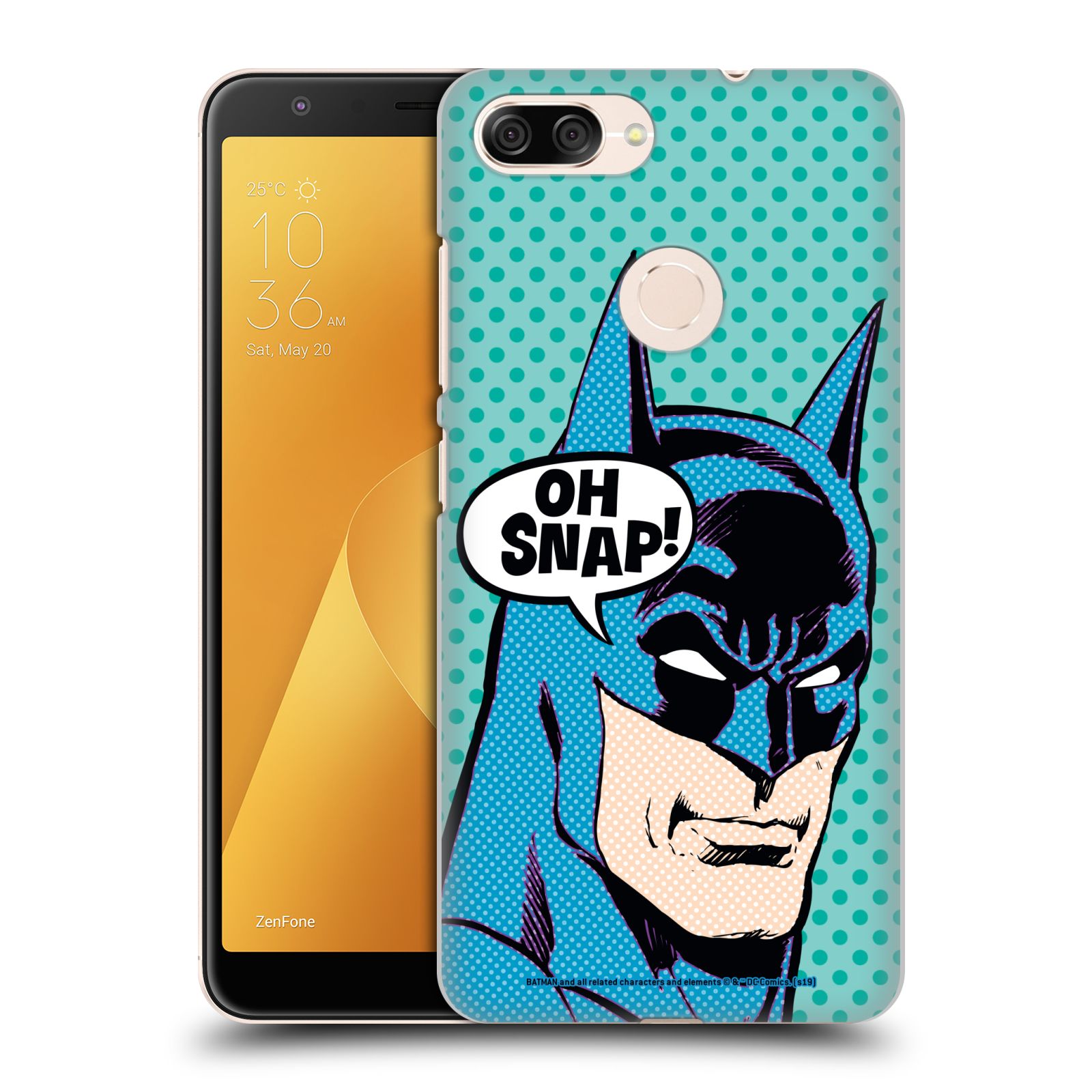 Pouzdro na mobil ASUS ZENFONE Max Plus M1 - HEAD CASE - DC komix Batman Pop Art tvář