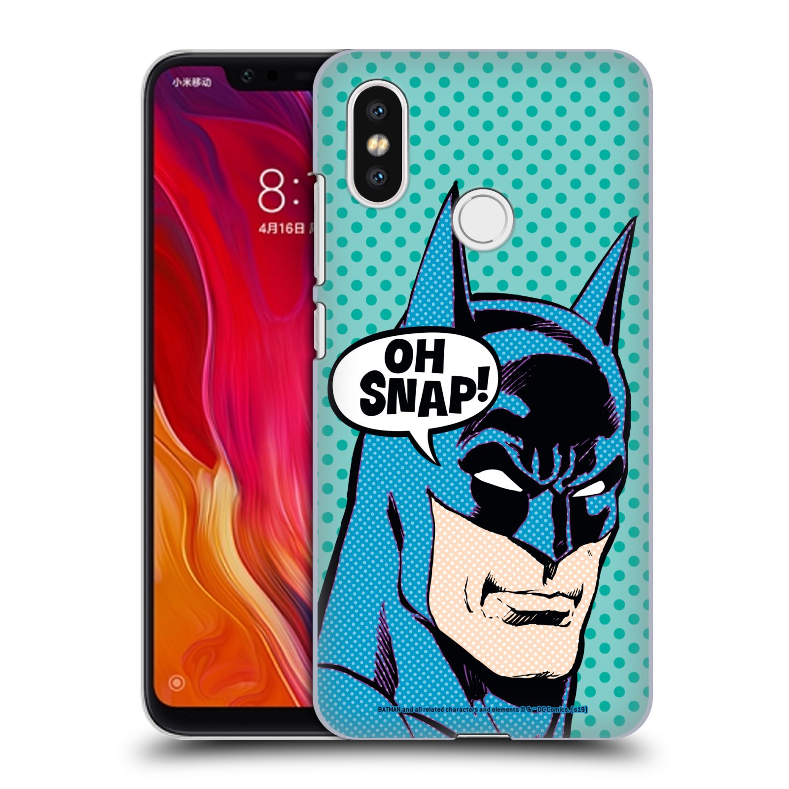 Pouzdro na mobil Xiaomi  Mi 8 - HEAD CASE - DC komix Batman Pop Art tvář