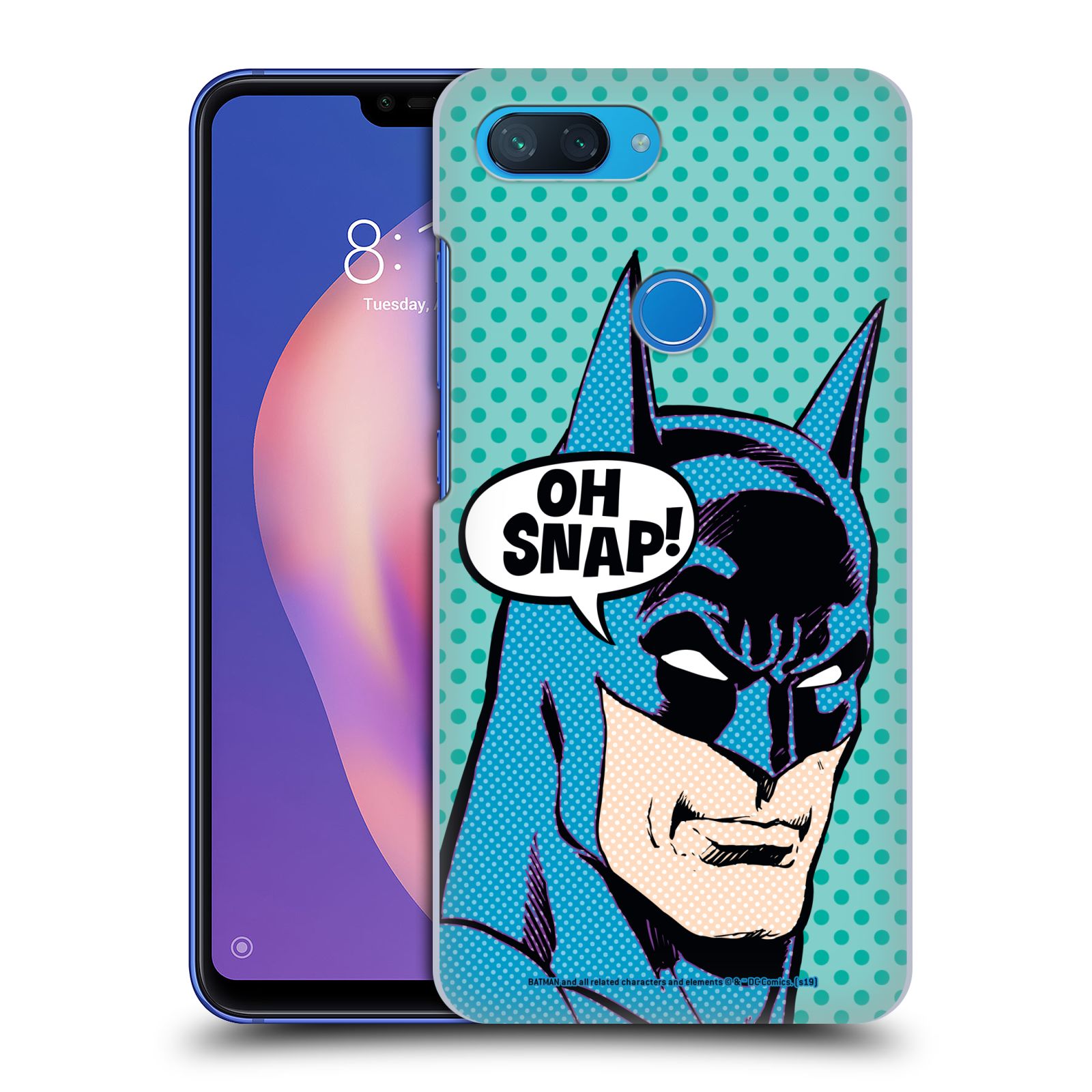 Pouzdro na mobil Xiaomi  Mi 8 Lite - HEAD CASE - DC komix Batman Pop Art tvář