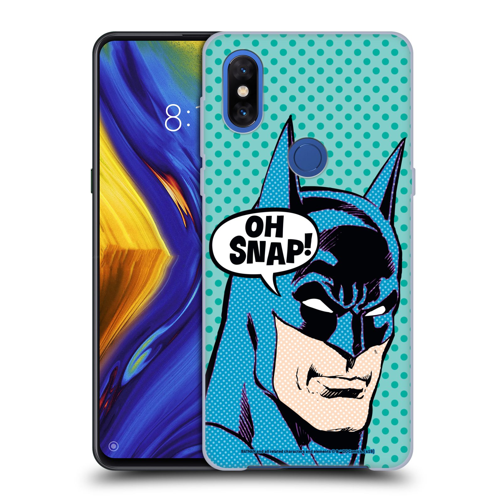Pouzdro na mobil Xiaomi Mi Mix 3 - HEAD CASE - DC komix Batman Pop Art tvář