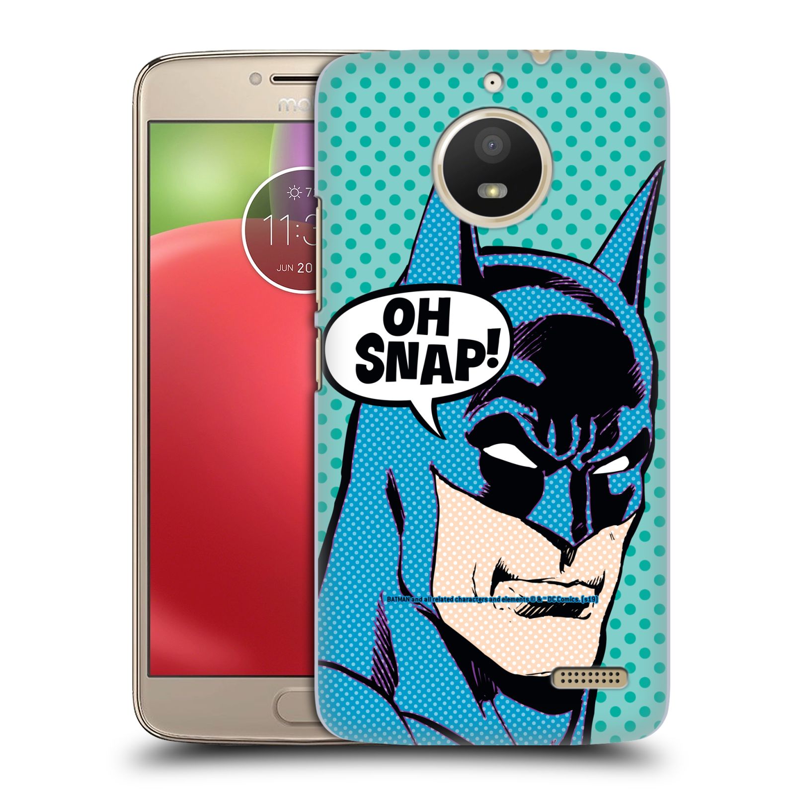 Pouzdro na mobil Lenovo Moto E4 - HEAD CASE - DC komix Batman Pop Art tvář