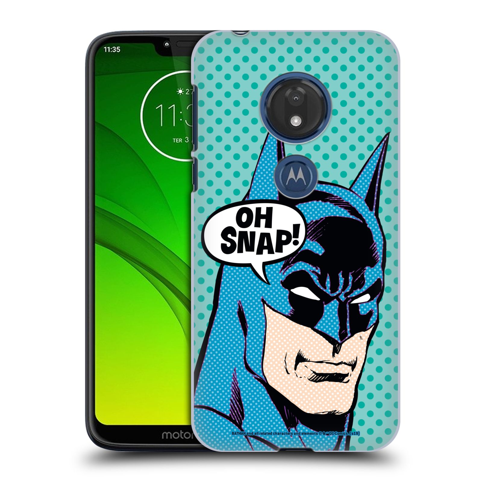 Pouzdro na mobil Motorola Moto G7 Play - HEAD CASE - DC komix Batman Pop Art tvář