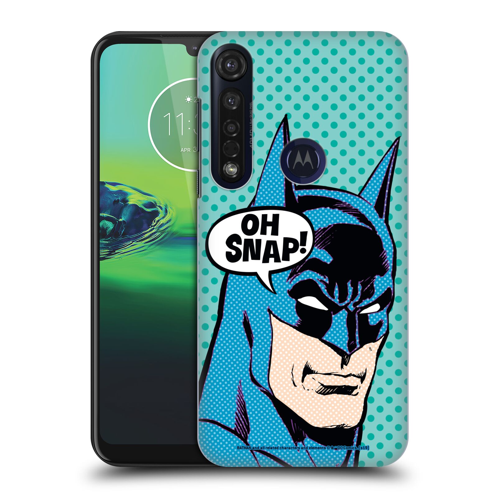 Pouzdro na mobil Motorola Moto G8 PLUS - HEAD CASE - DC komix Batman tvář Pop Art