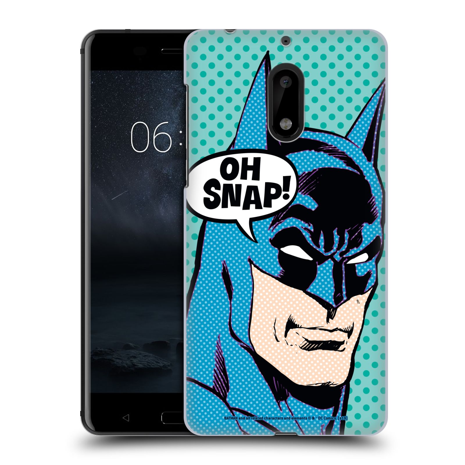 Pouzdro na mobil Nokia 6 - HEAD CASE - DC komix Batman Pop Art tvář