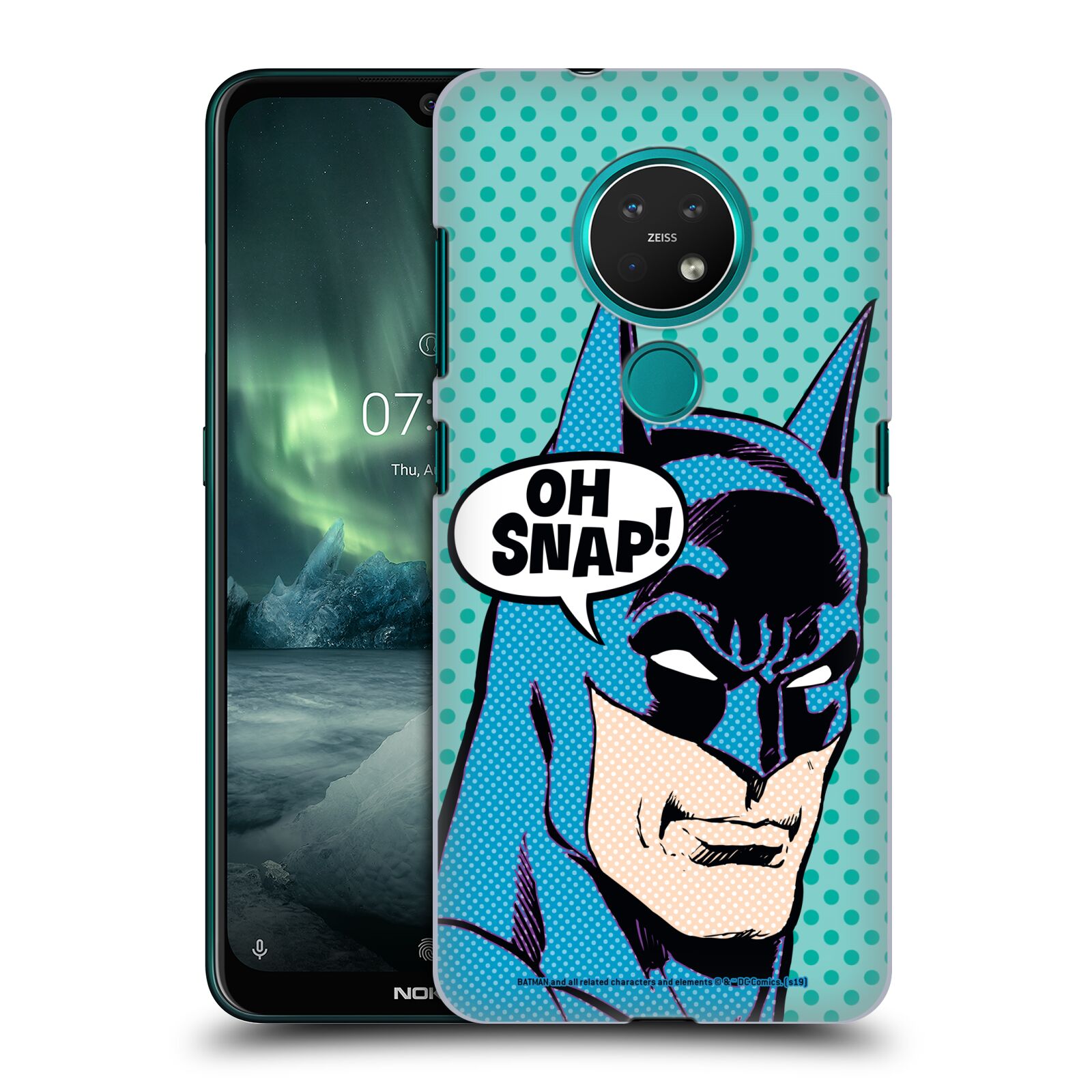 Pouzdro na mobil NOKIA 7.2 - HEAD CASE - DC komix Batman tvář Pop Art