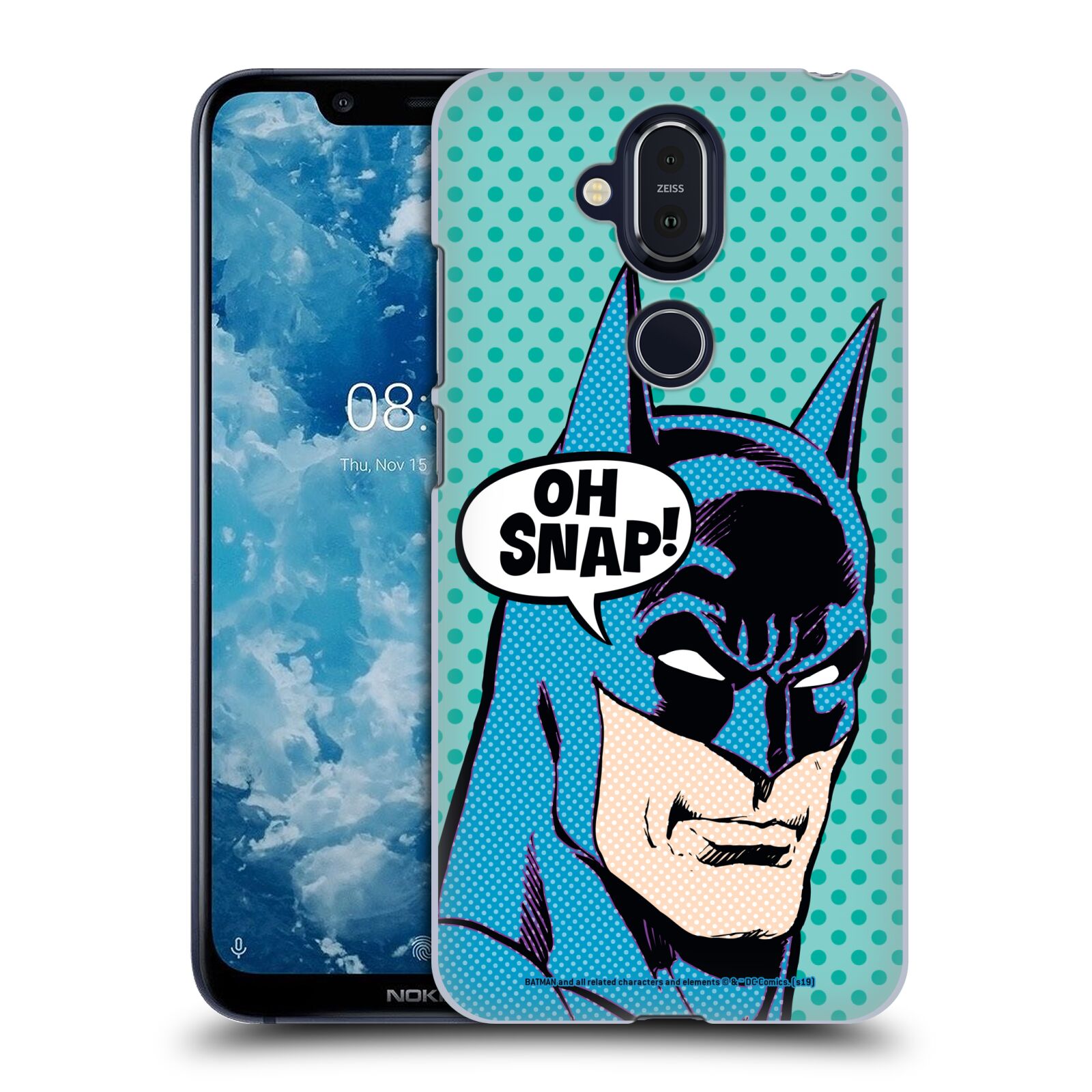 Pouzdro na mobil NOKIA 8.1 - HEAD CASE - DC komix Batman Pop Art tvář