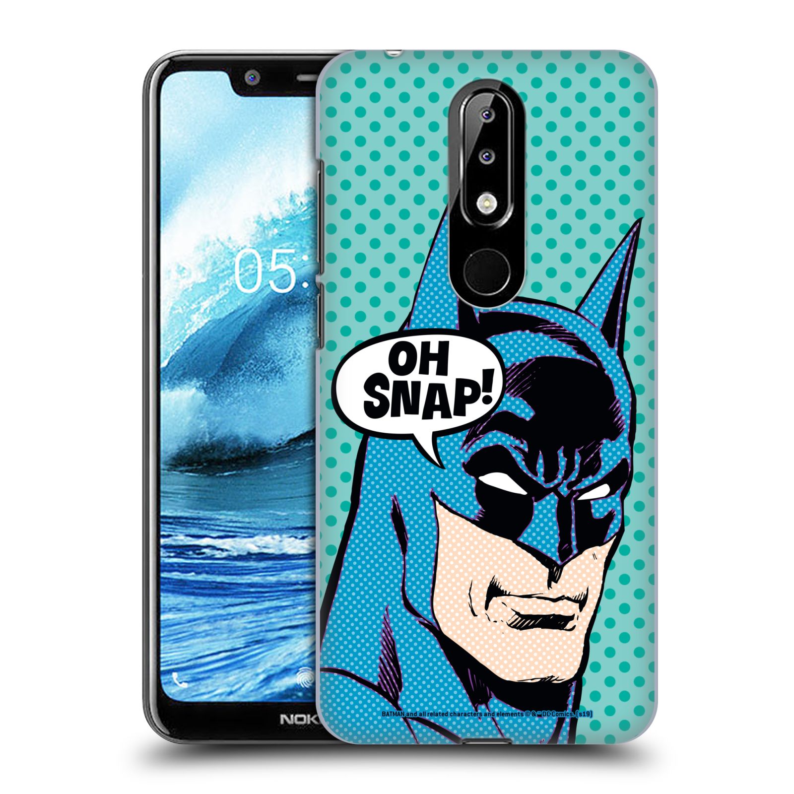 Pouzdro na mobil Nokia 5.1 PLUS - HEAD CASE - DC komix Batman Pop Art tvář