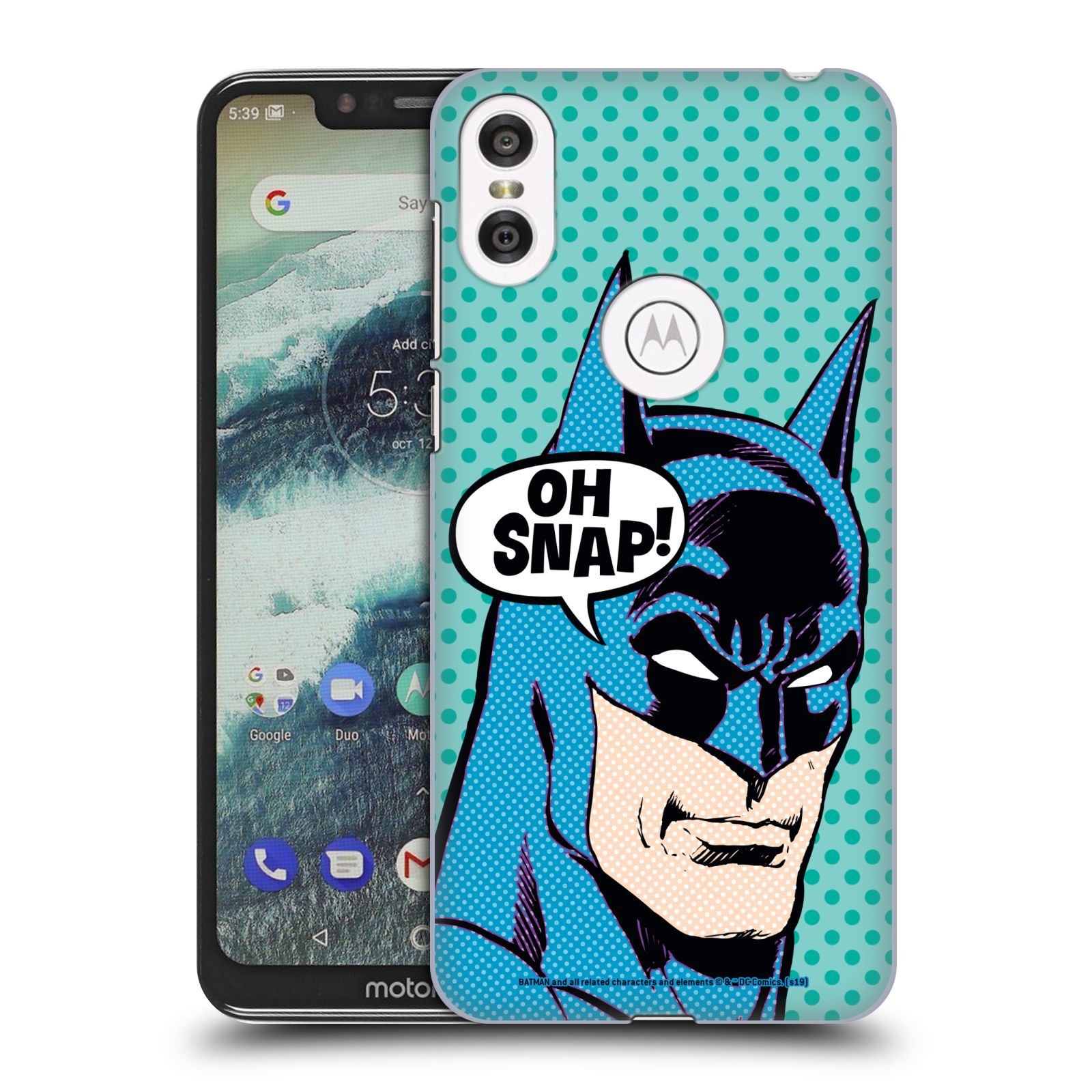 Pouzdro na mobil Motorola Moto ONE - HEAD CASE - DC komix Batman Pop Art tvář