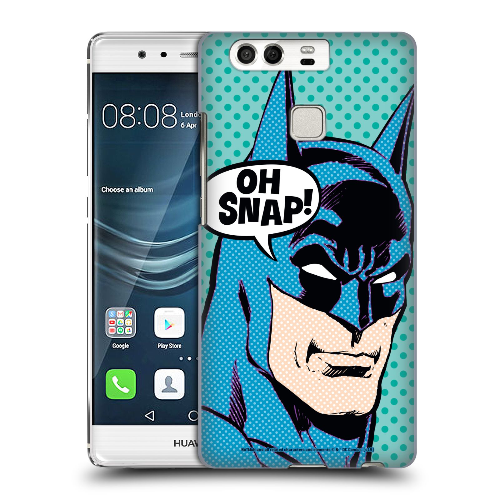 Pouzdro na mobil Huawei P9 / P9 DUAL SIM - HEAD CASE - DC komix Batman Pop Art tvář