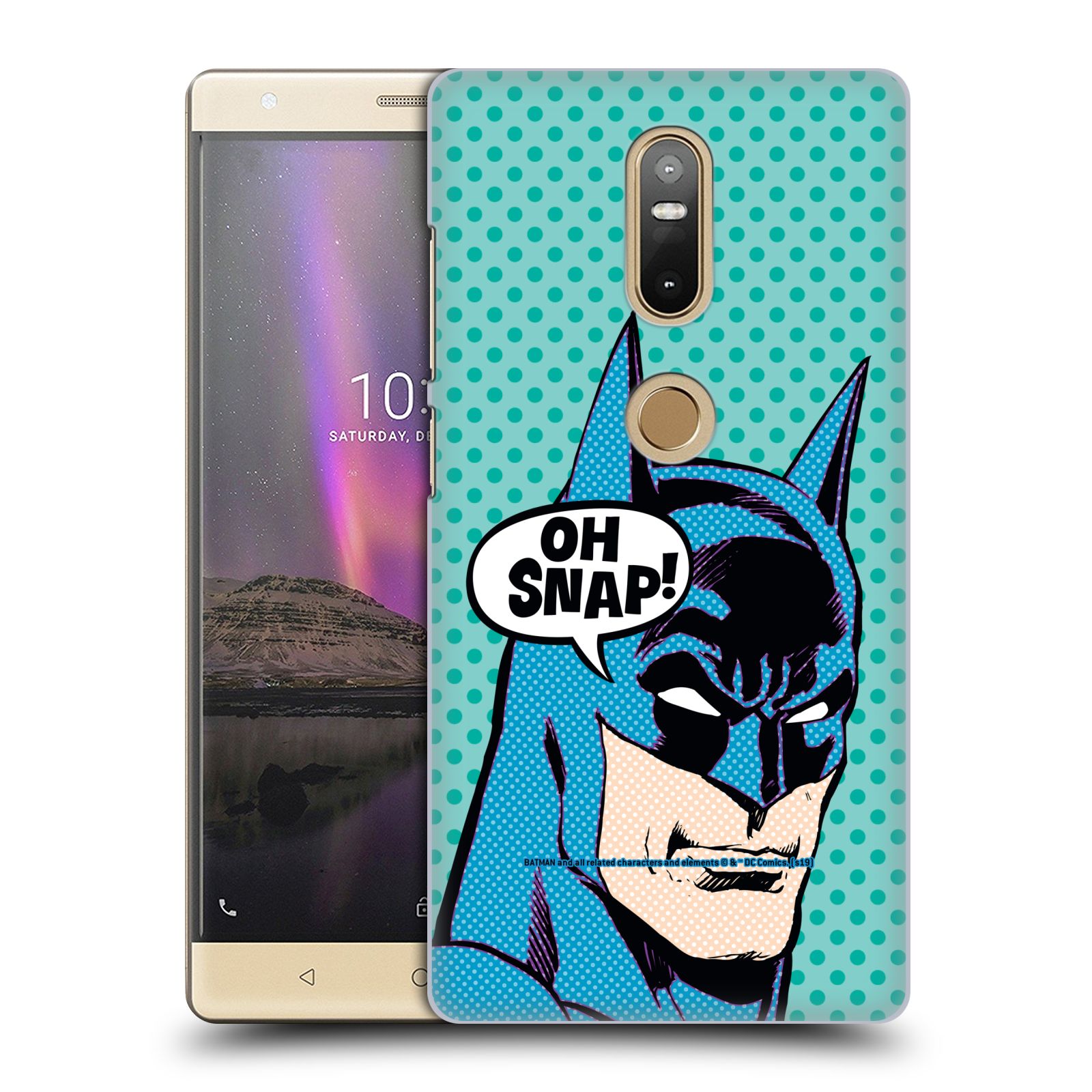 Pouzdro na mobil Lenovo Phab 2 PLUS - HEAD CASE - DC komix Batman Pop Art tvář