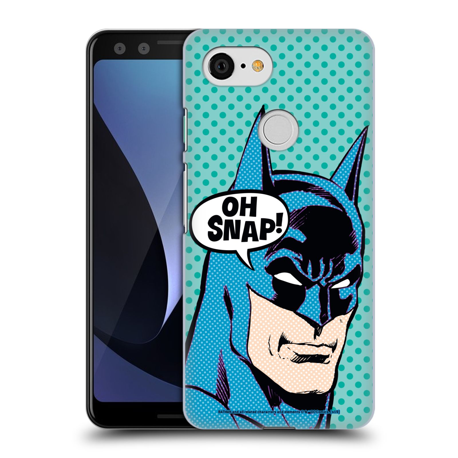 Pouzdro na mobil Google Pixel 3 - HEAD CASE - DC komix Batman Pop Art tvář