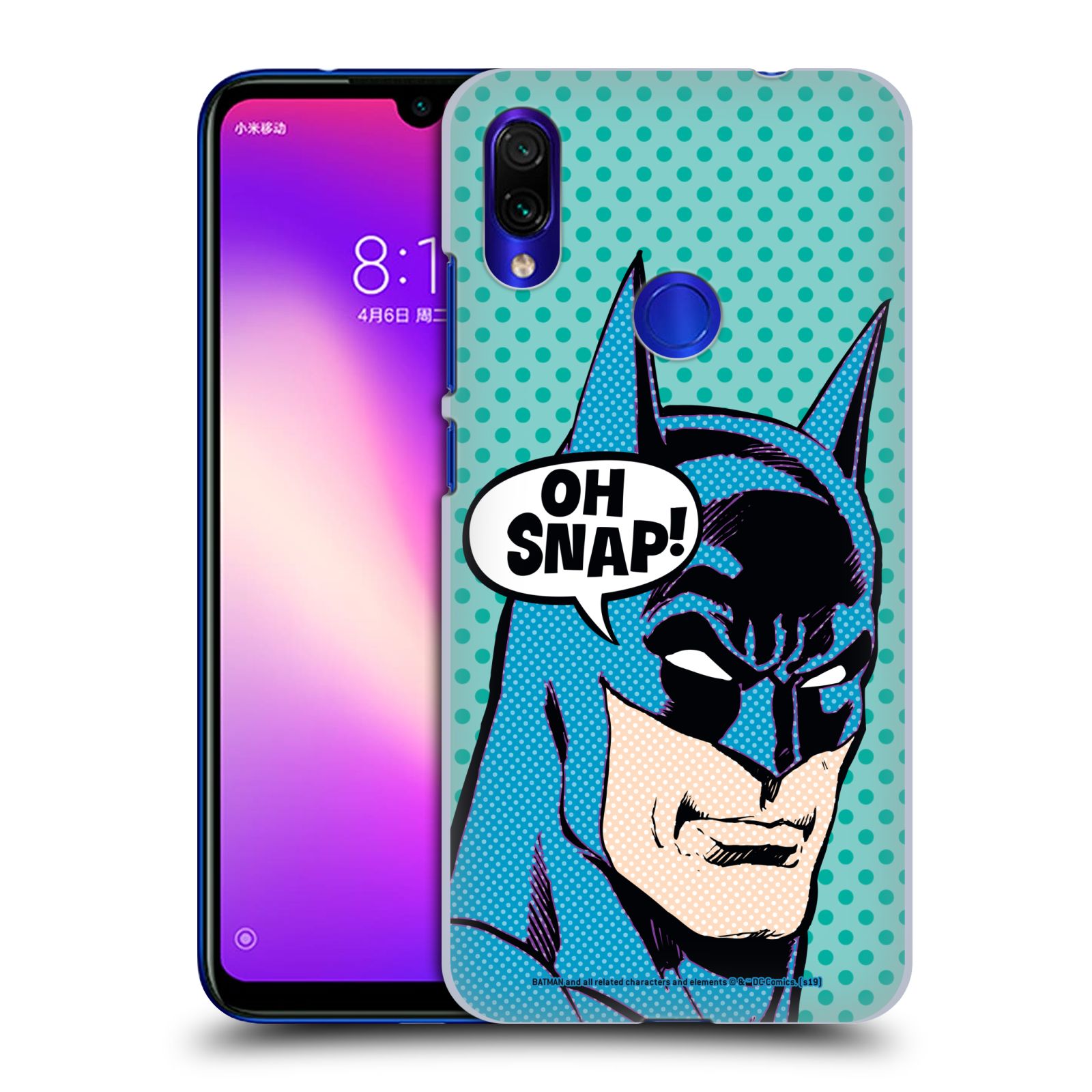 Pouzdro na mobil Xiaomi Redmi Note 7 - HEAD CASE - DC komix Batman Pop Art tvář