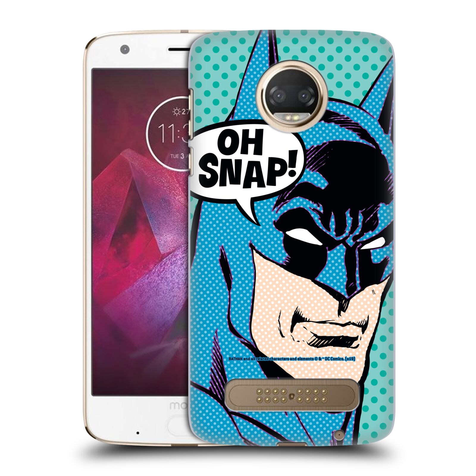 Pouzdro na mobil Motorola Moto Z2 PLAY - HEAD CASE - DC komix Batman Pop Art tvář
