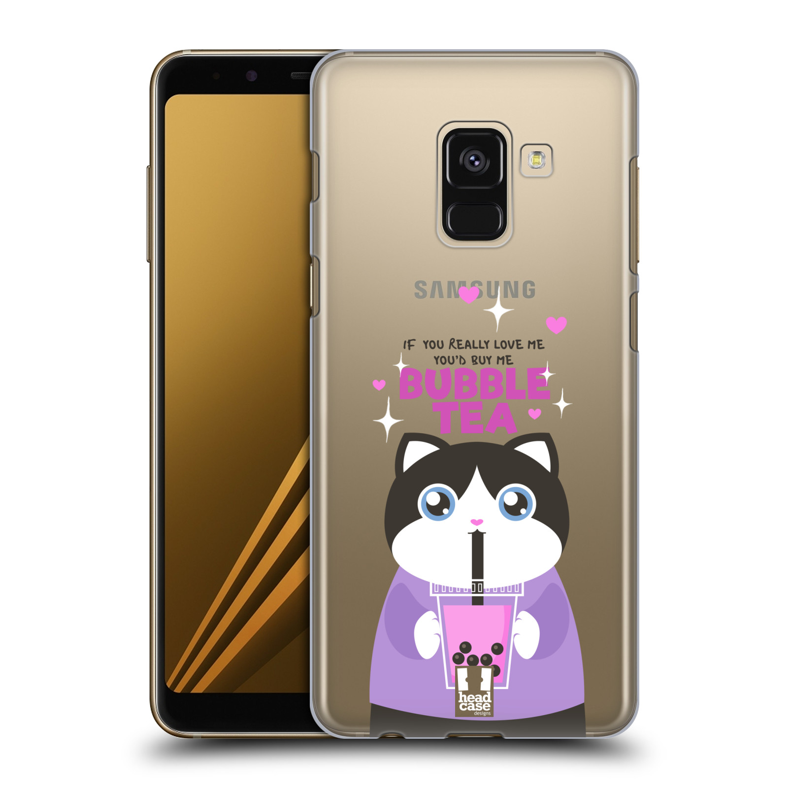 Pouzdro na mobil Samsung Galaxy A8+ 2018, A8 PLUS 2018 - HEAD CASE - Kočička a čaj