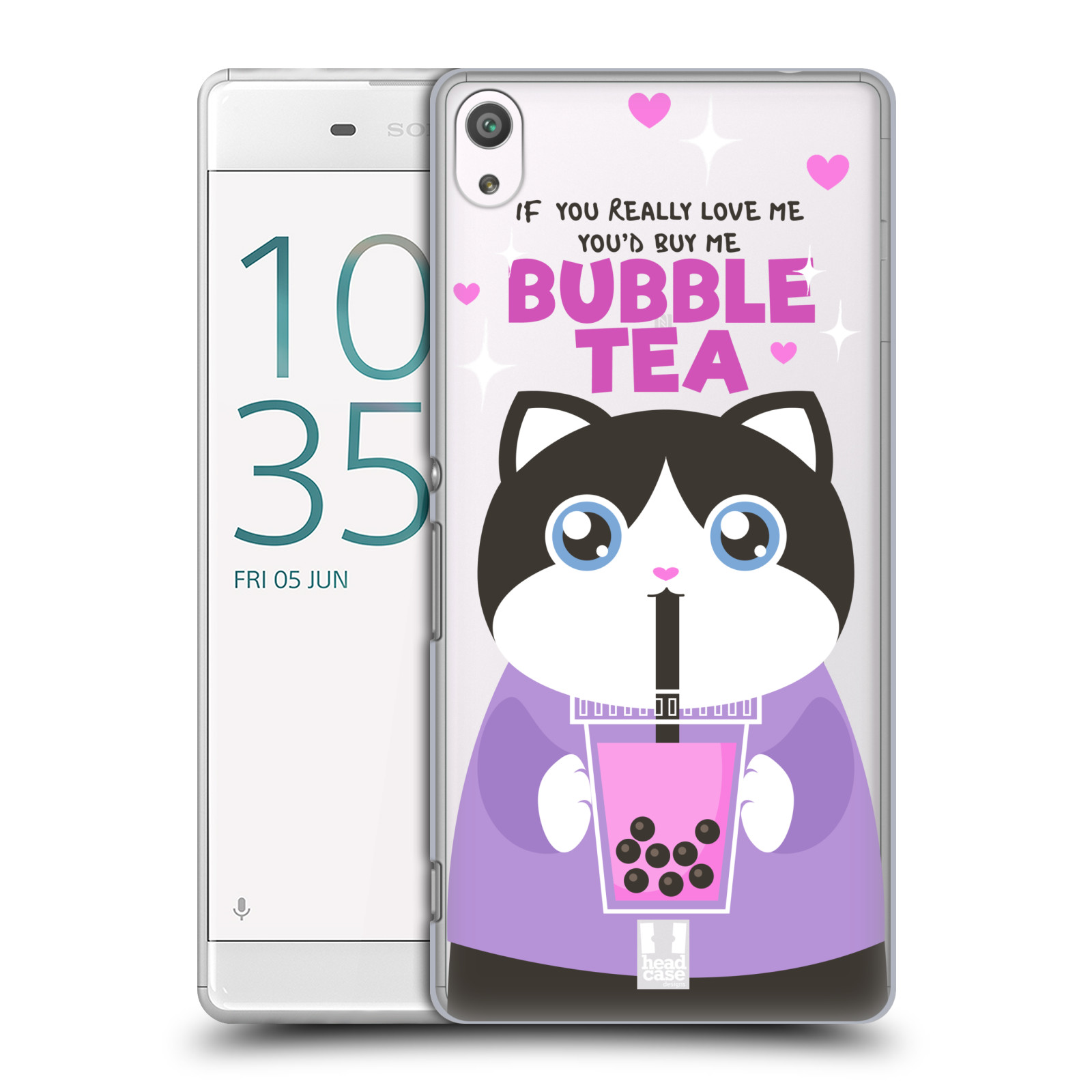 Pouzdro na mobil Sony Xperia XA ULTRA - HEAD CASE - Kočička a čaj